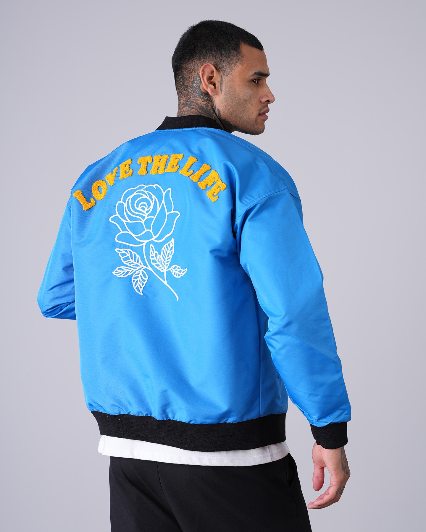 Rose Motif College Jacket