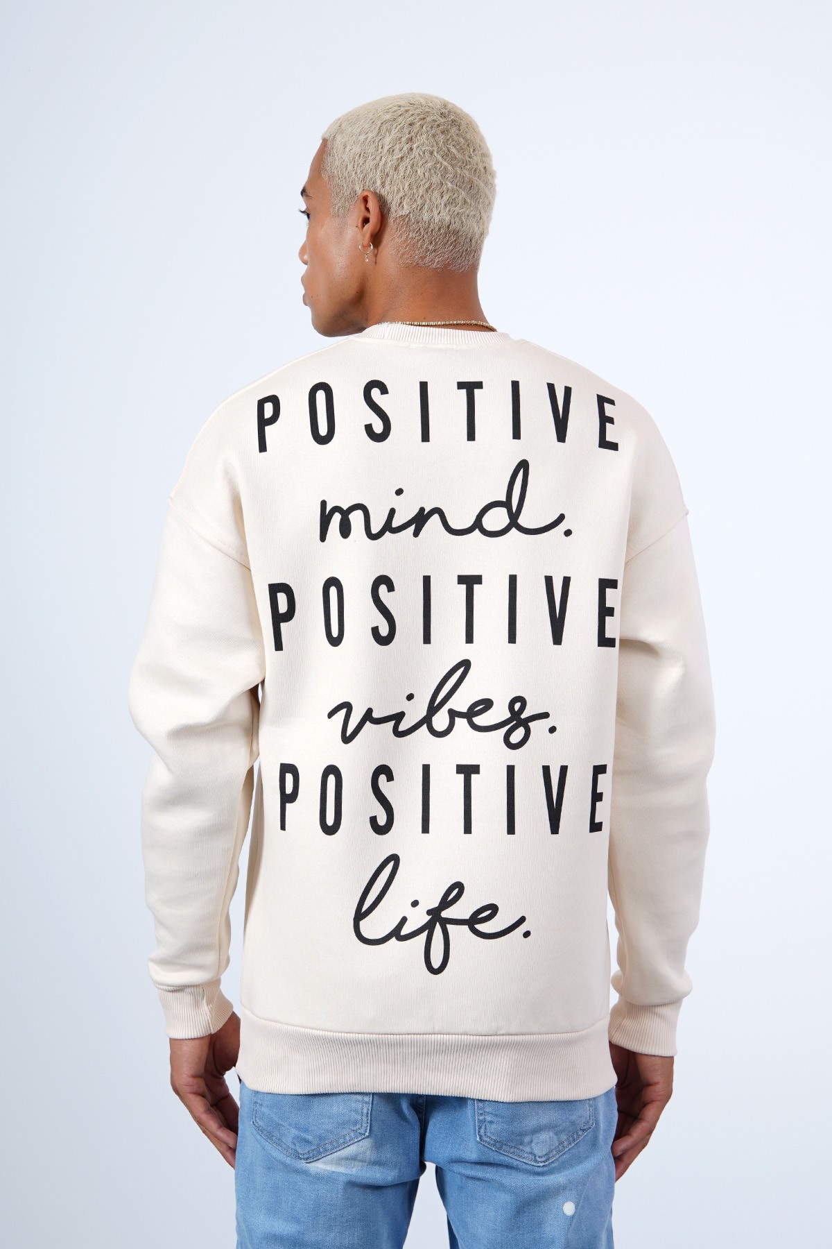 Positive Basic Crew Neck Sweat - Beige