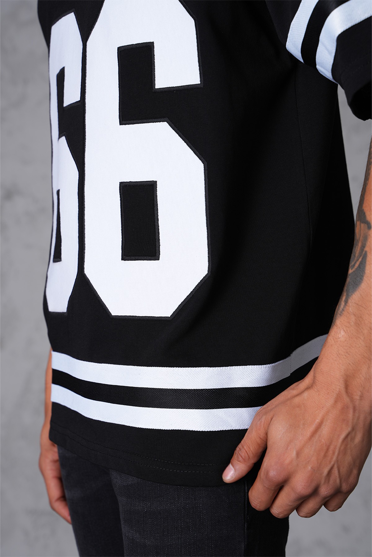 66 Baskılı Oversize Tişört