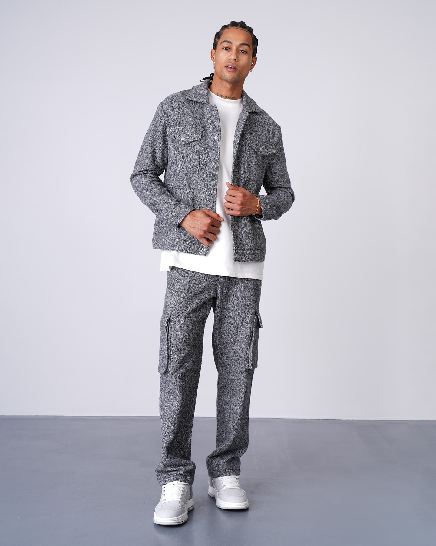 Regular Fit Jacket Trousers Set - anthracite