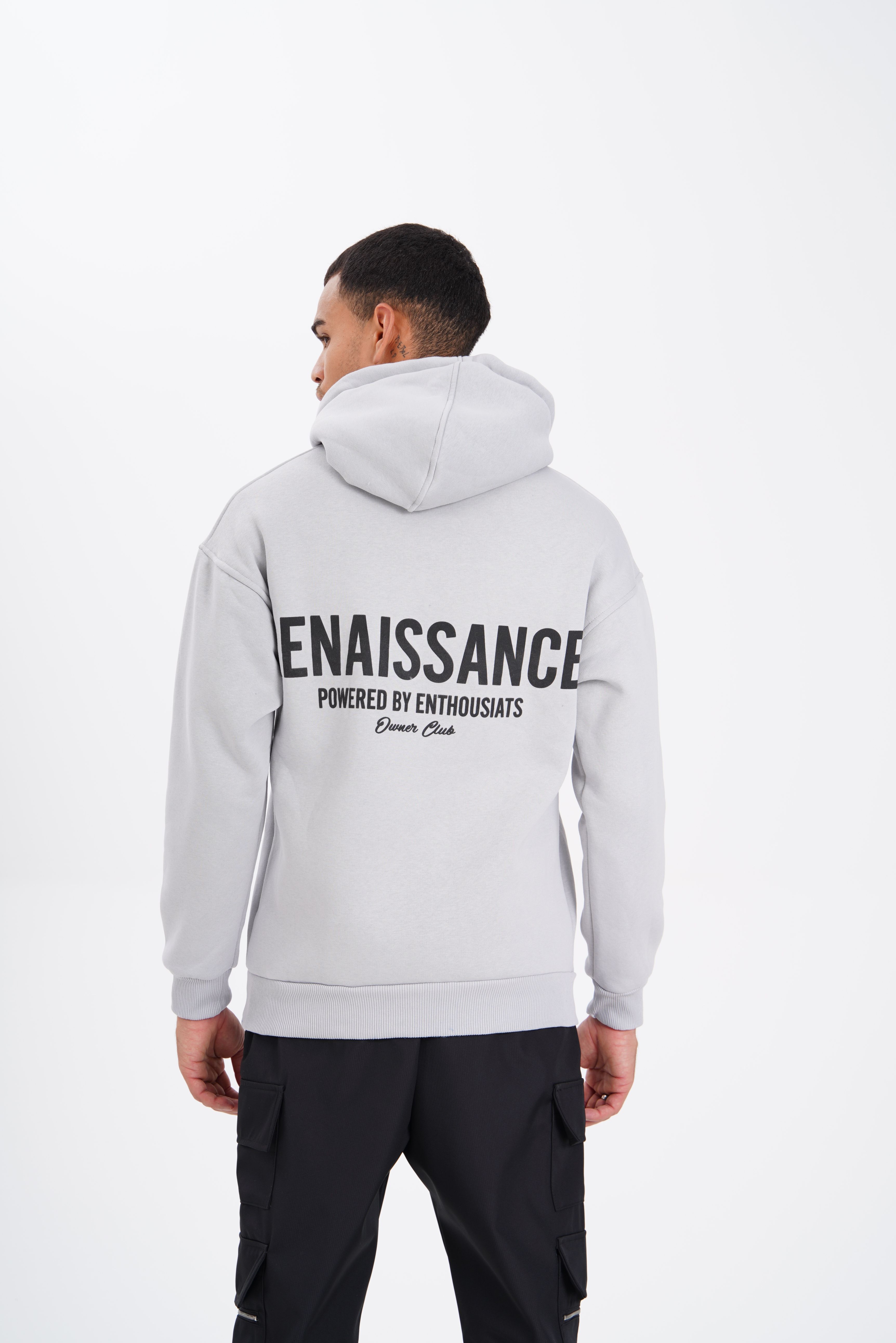 Renaissance Printed Hooded Sweatshirt - gray