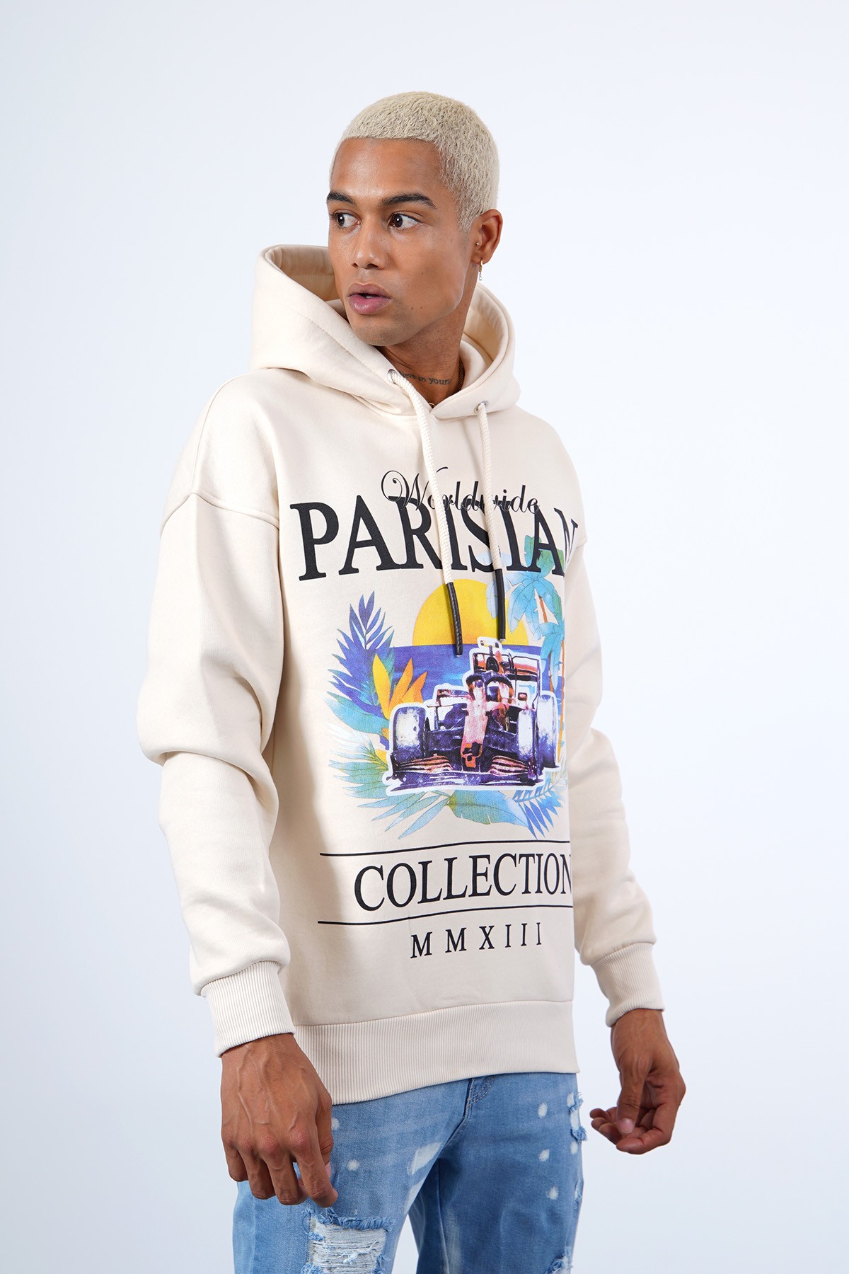 Sweat à capuche imprimé Parissian