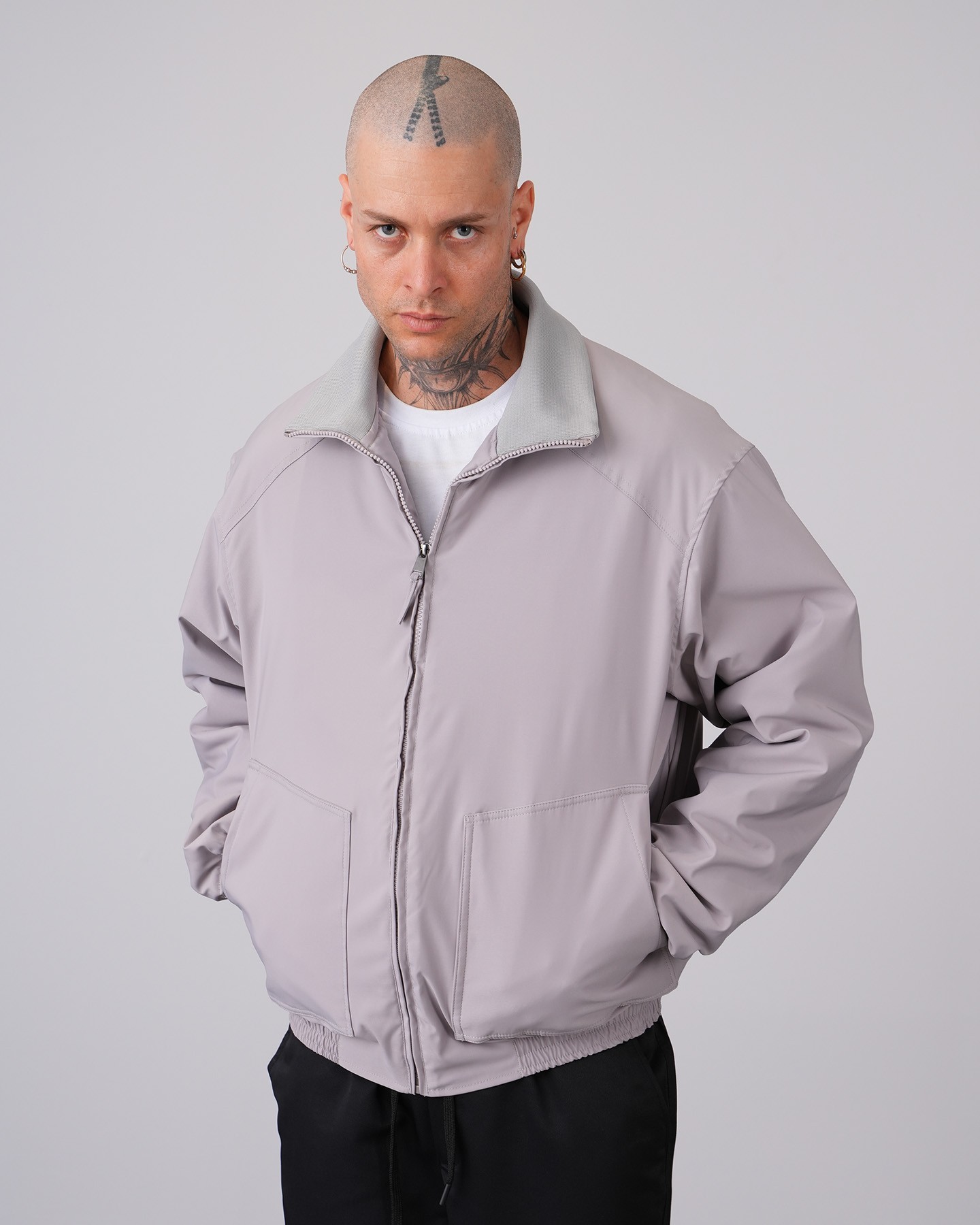 Eiffel Regular Fit Bomber Coat - gray