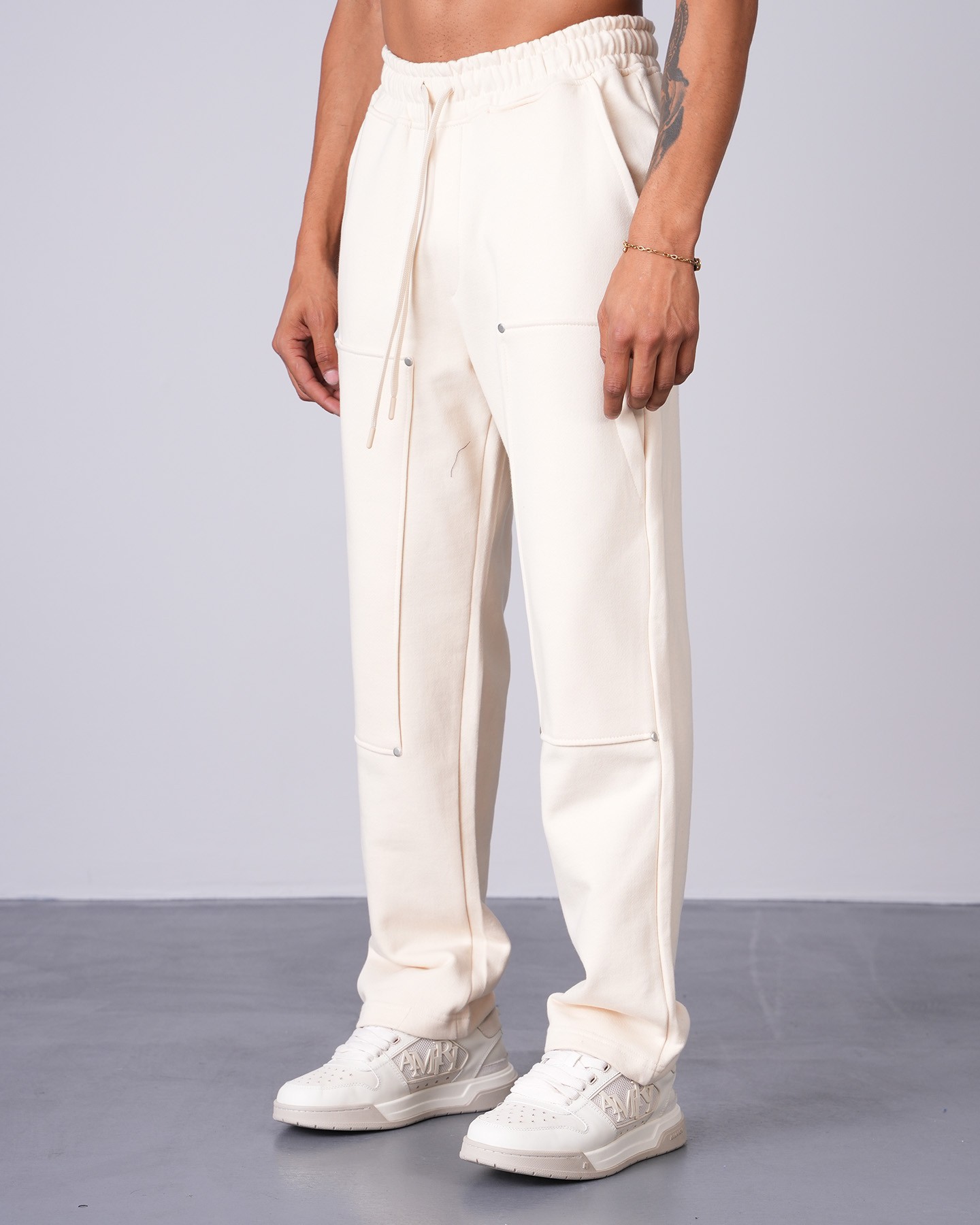 Regular Fit Fleece Trousers - Beige