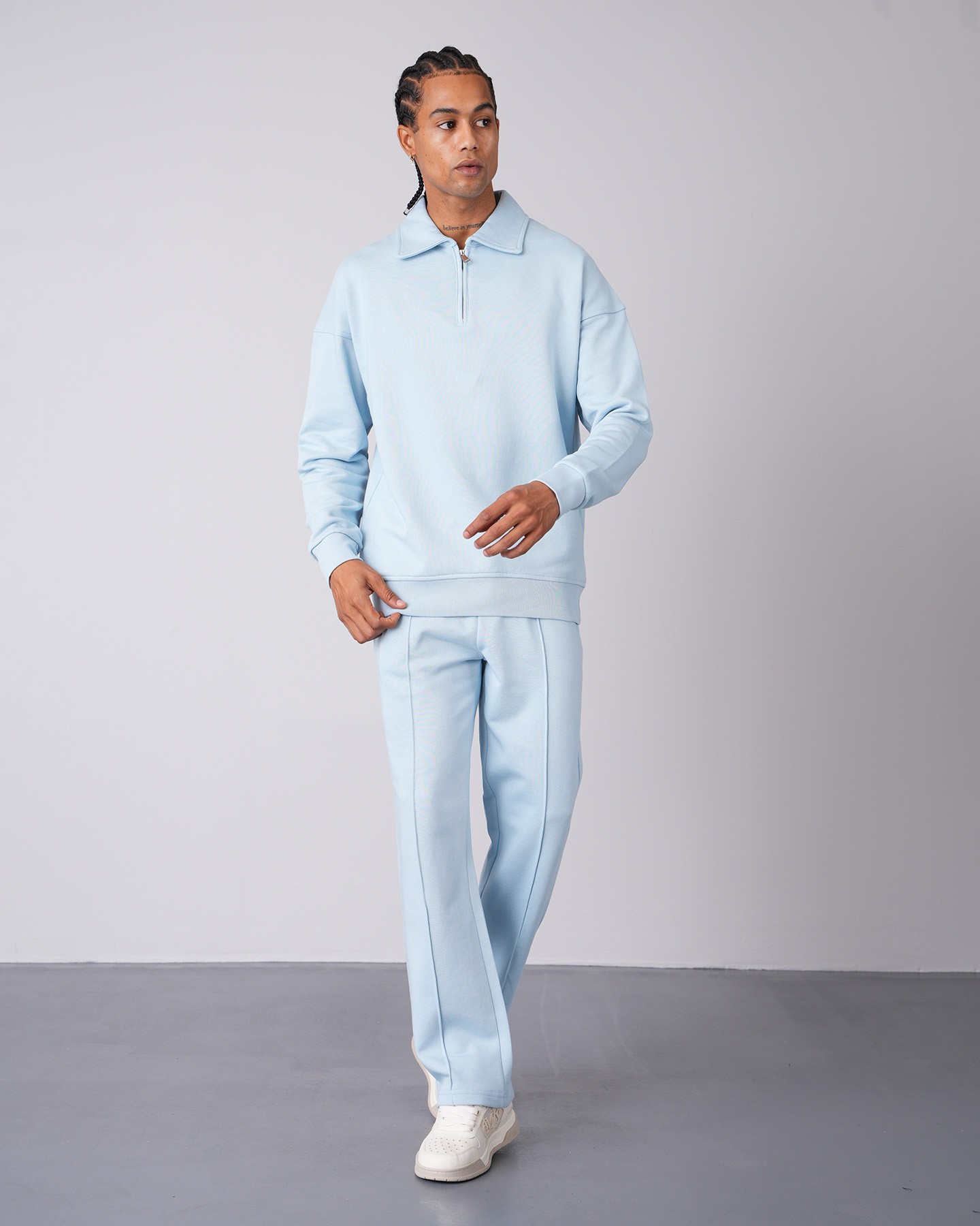 Sweatshirt Trousers Double Set - Açık Mavi