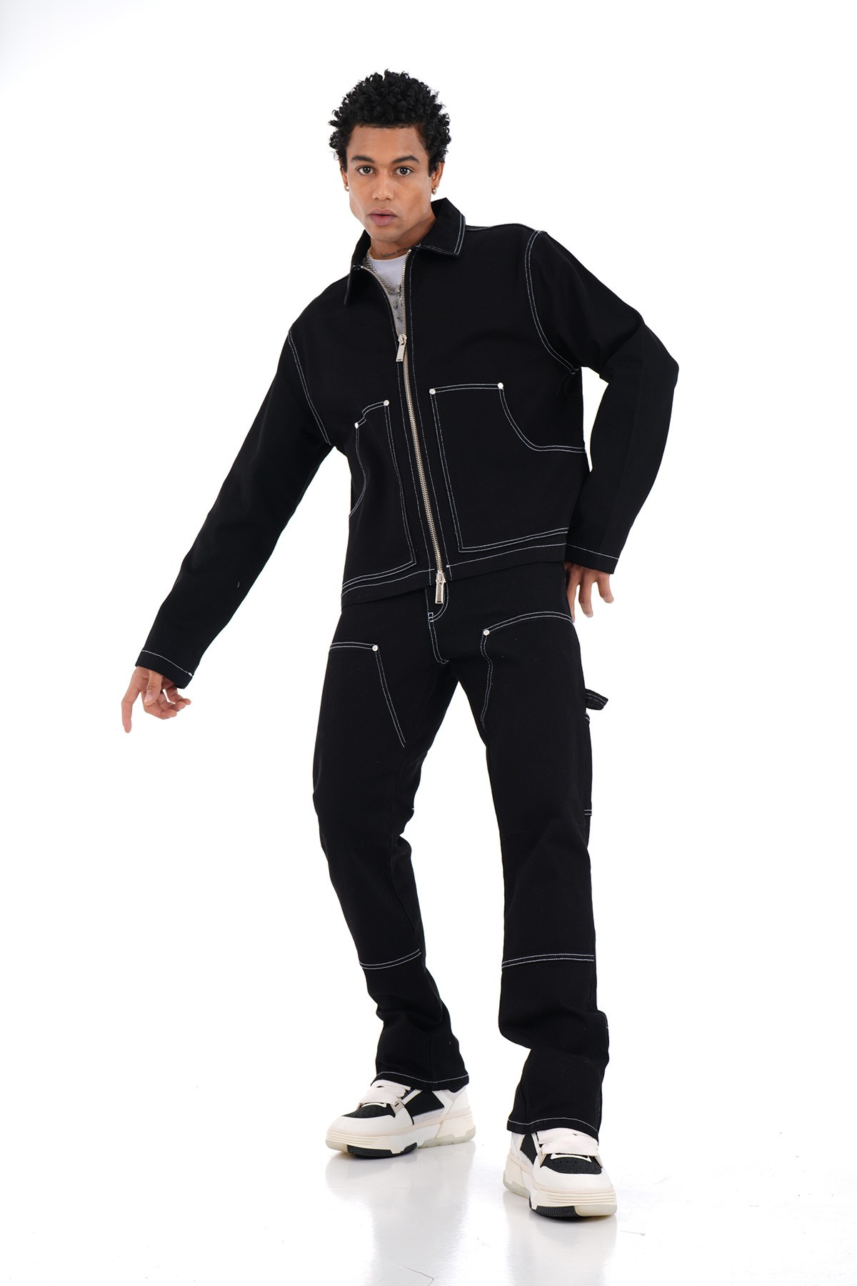Dikiş Detaylı Ceket Pantolon Takım