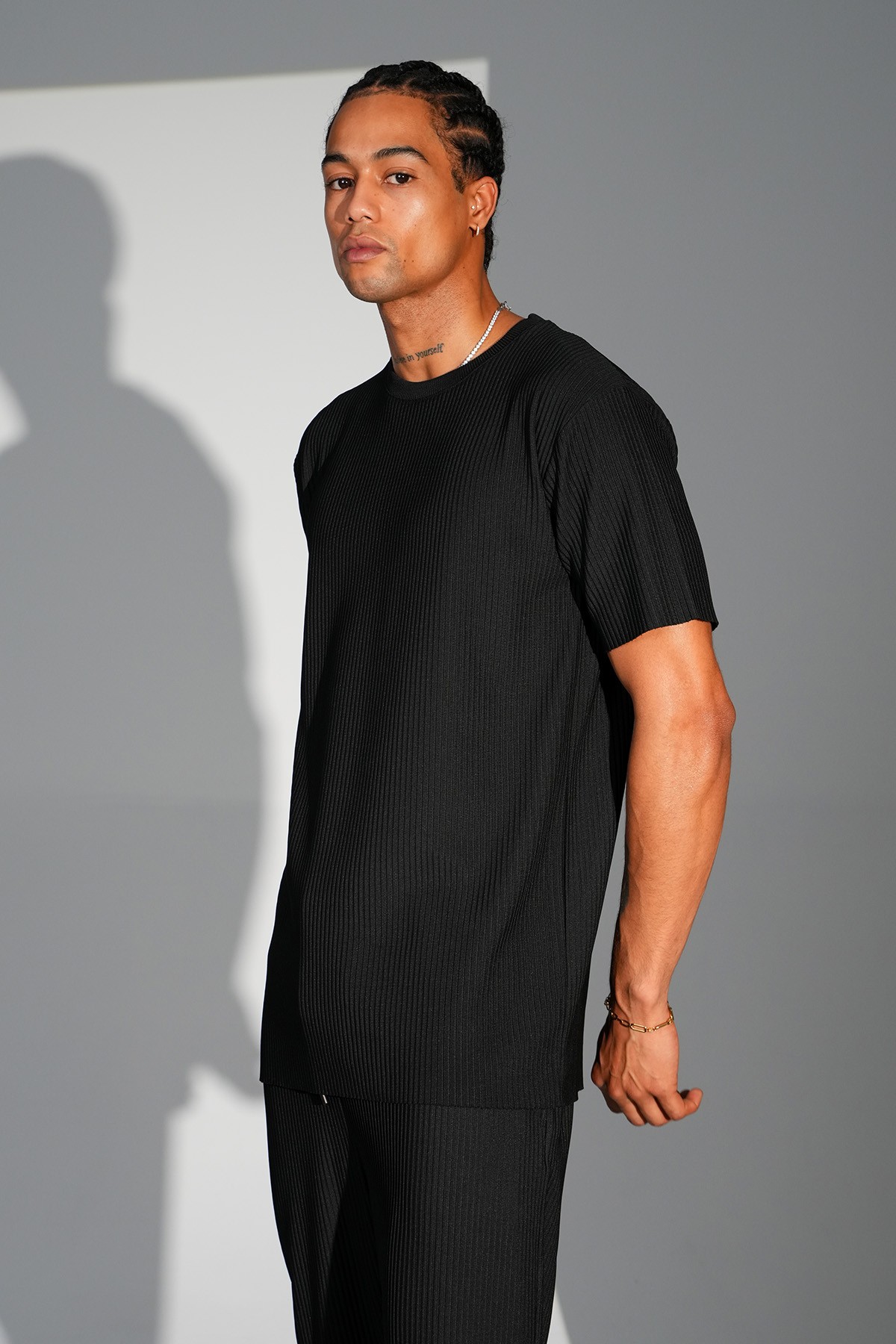 Fitilli Basic Tişört Pantolon Takım