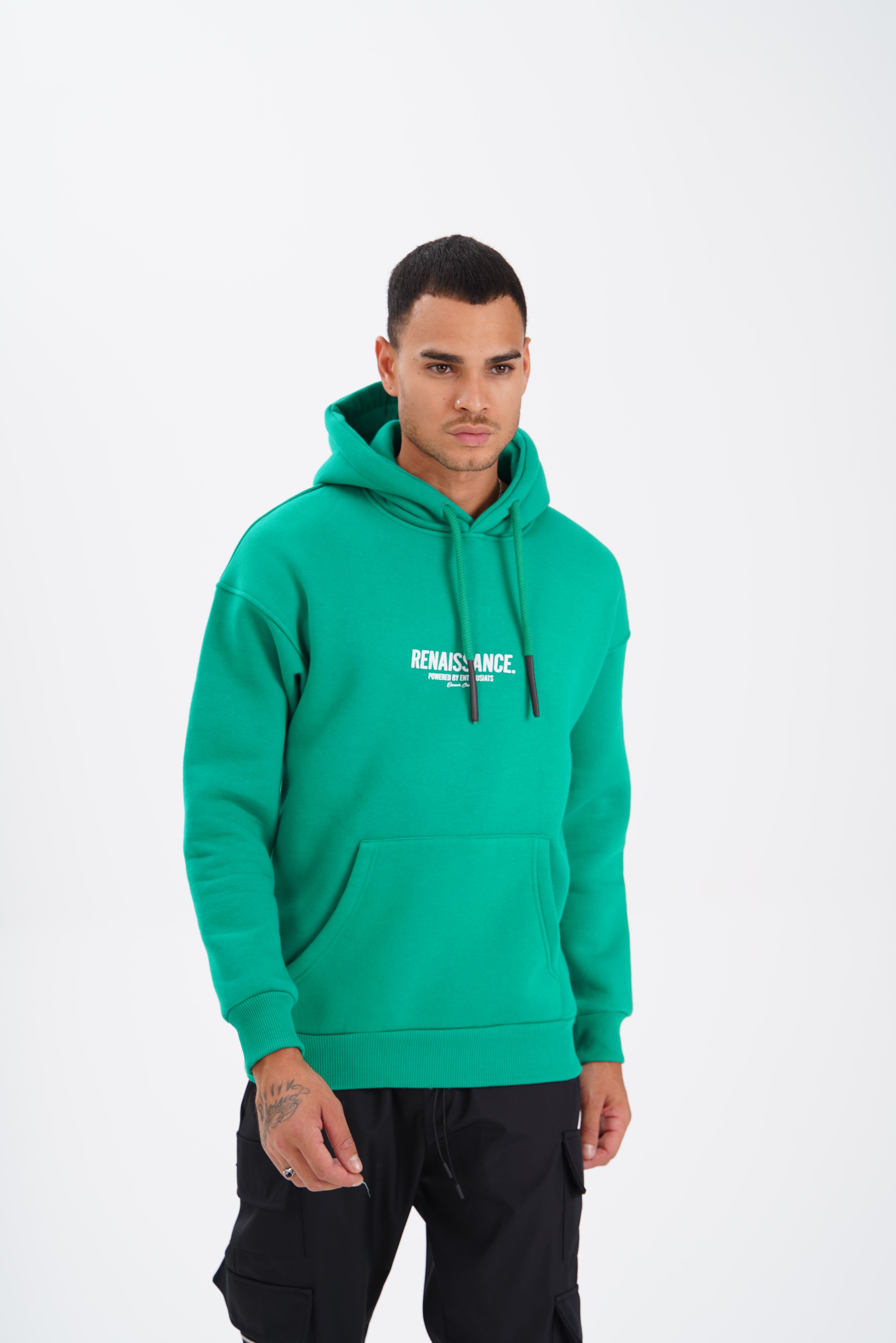 Renaissance Printed Hooded Sweatshirt - green