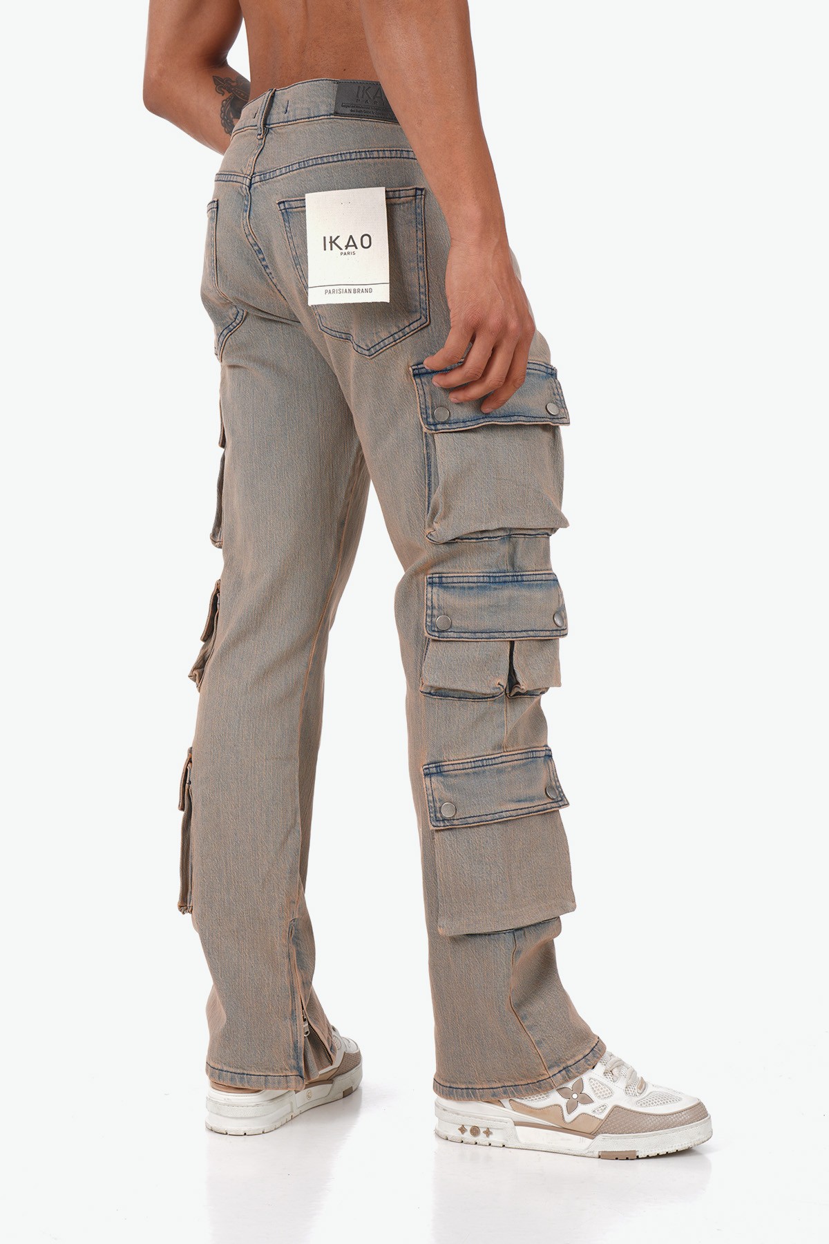 Regular Fit Zipped Kargo Jean