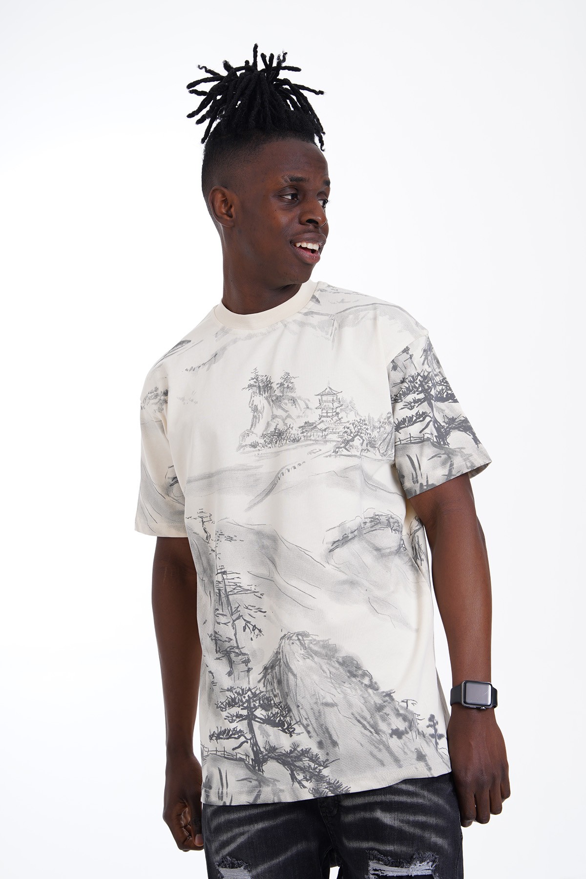 Japonic Mixed Pattern T-Shirt