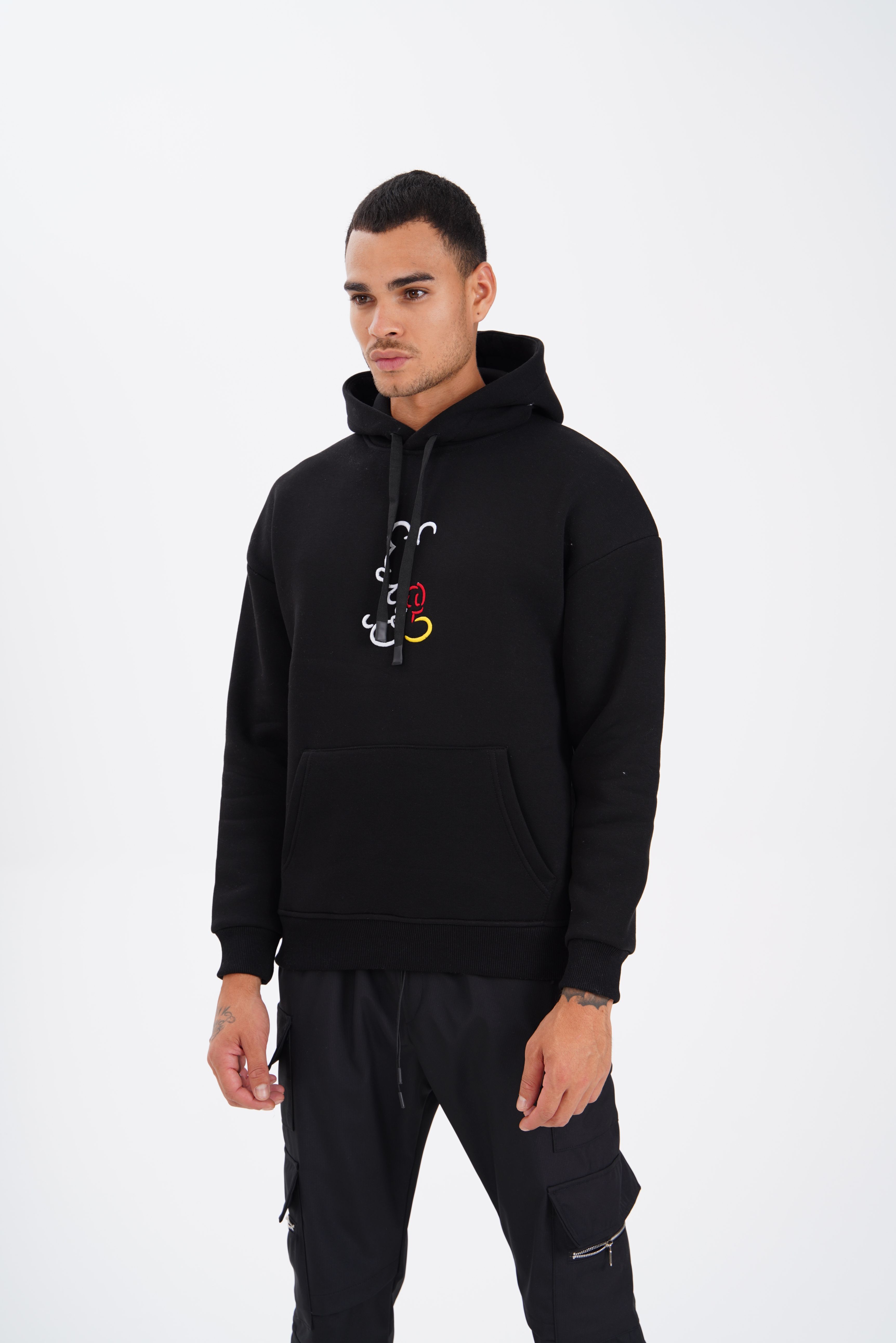 Sudadera con capucha bordada de Mickey