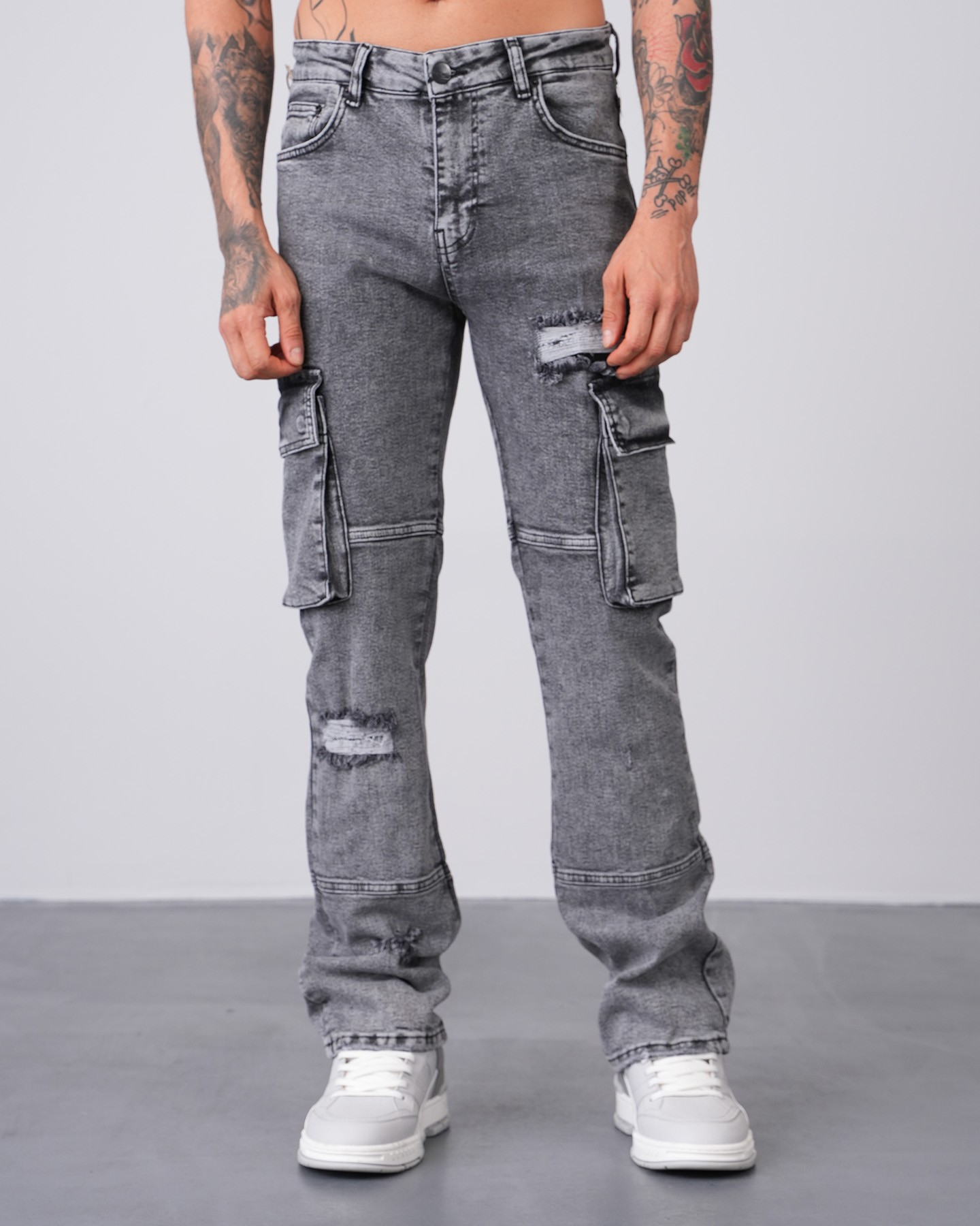 Regular Fit Flare Kargo Jean