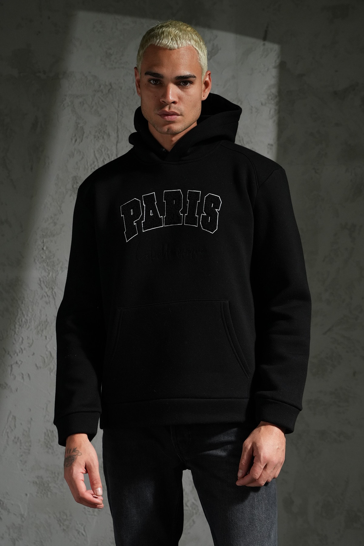 Paris Detaylı Kapüşonlu Sweatshirt