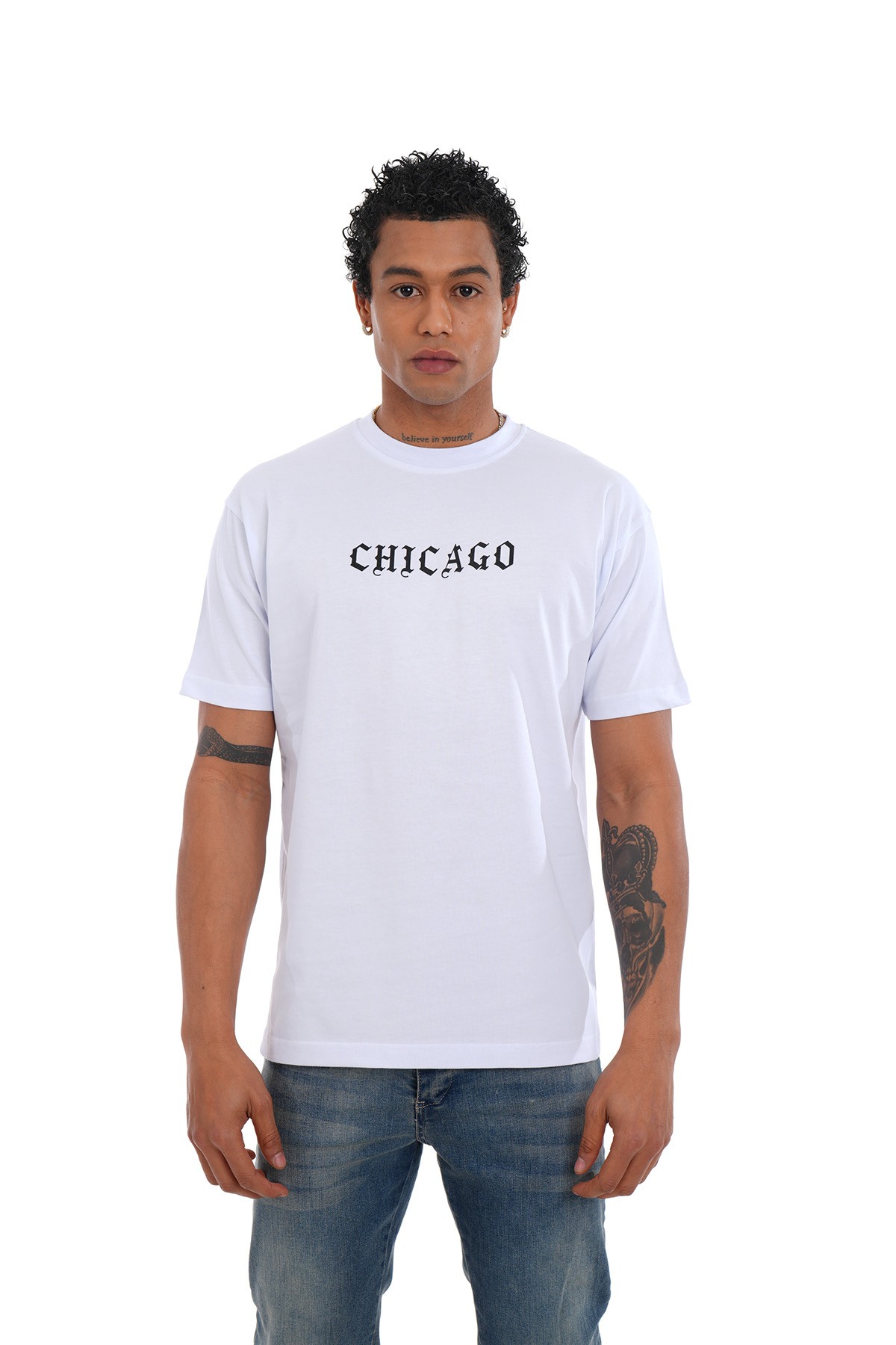 Chicago Tişört - Beyaz