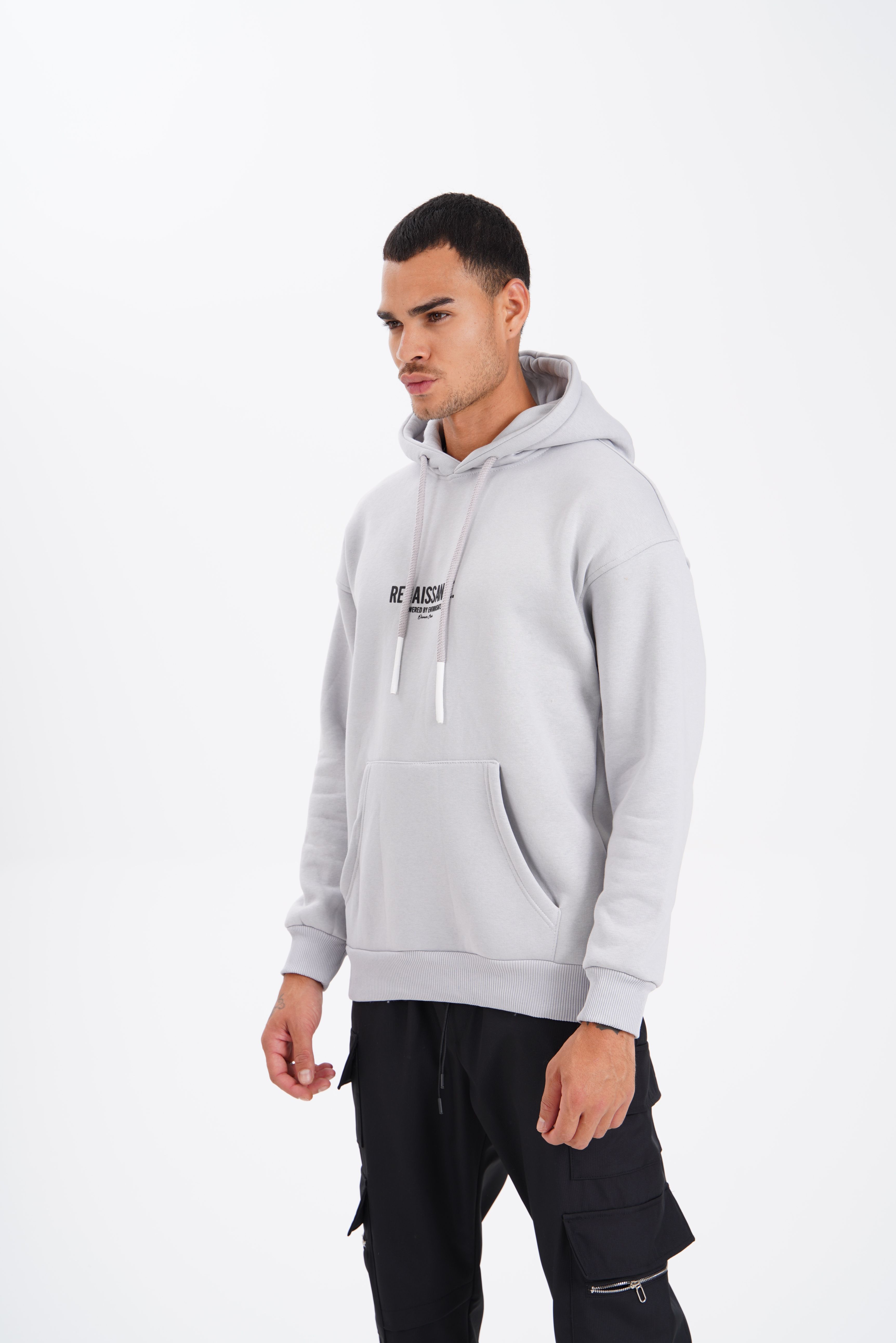 Renaissance Printed Hooded Sweatshirt - gray