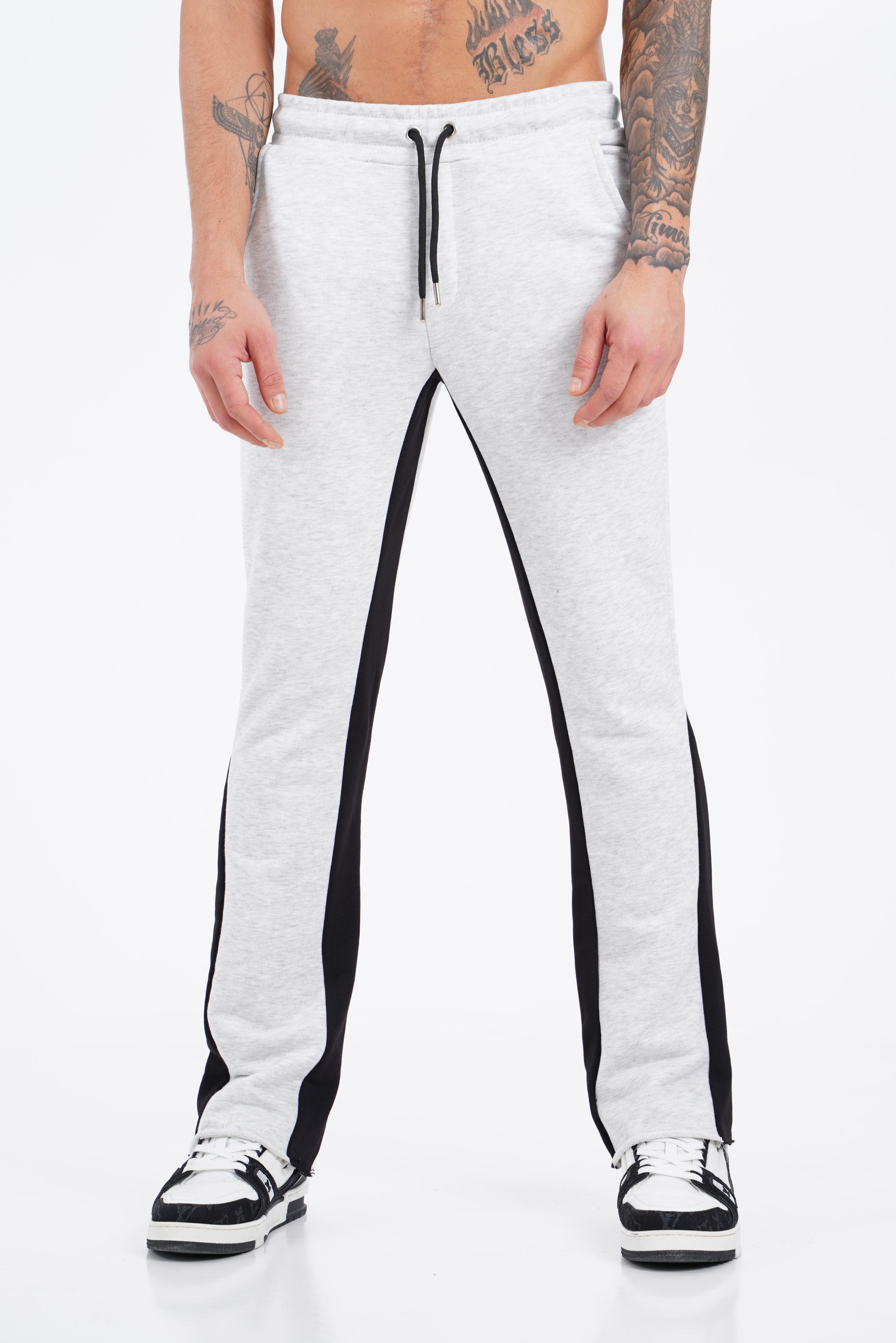 Renk Bloklu Bol Paça Sweatpant - GRİ