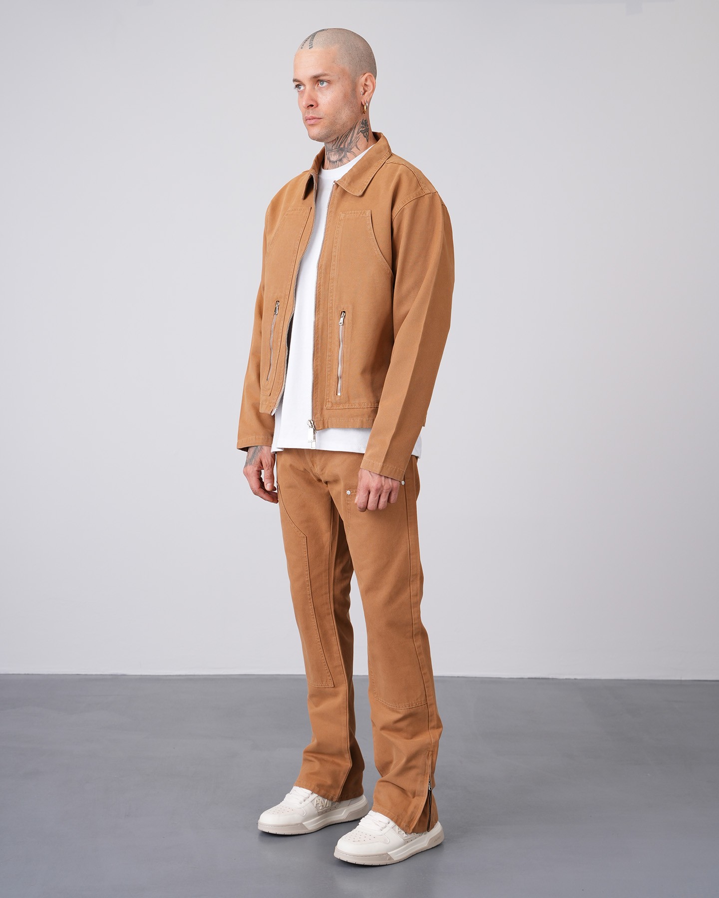 Regular Fit Jacket Trousers Set - Mustard