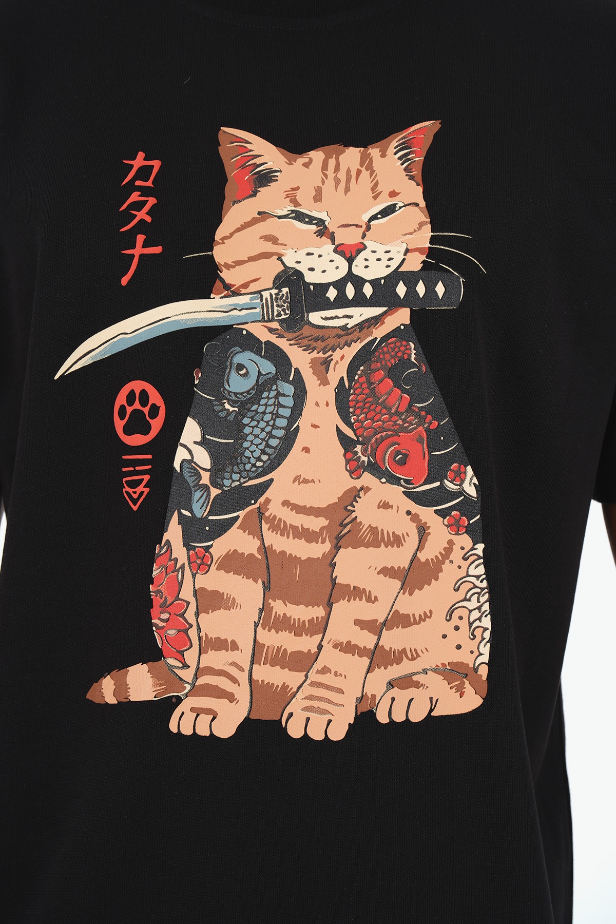 Samuray Kedi Tişört