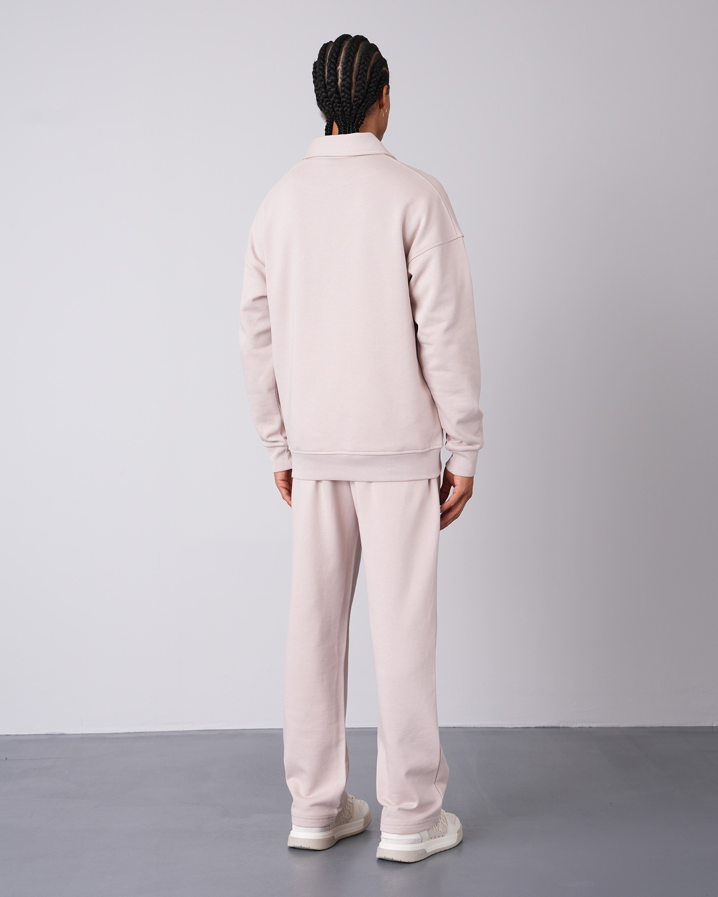 Sweatshirt Trousers Double Set - Beige