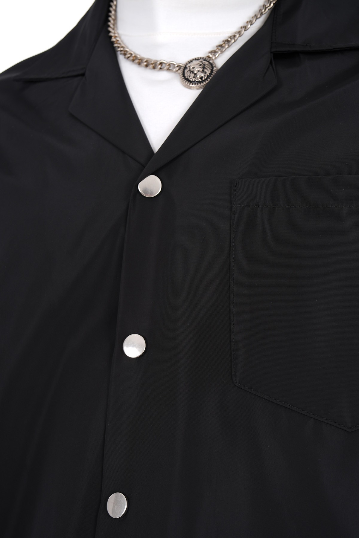 Snap Fastener Short Sleeve Shirt and Trousers Set