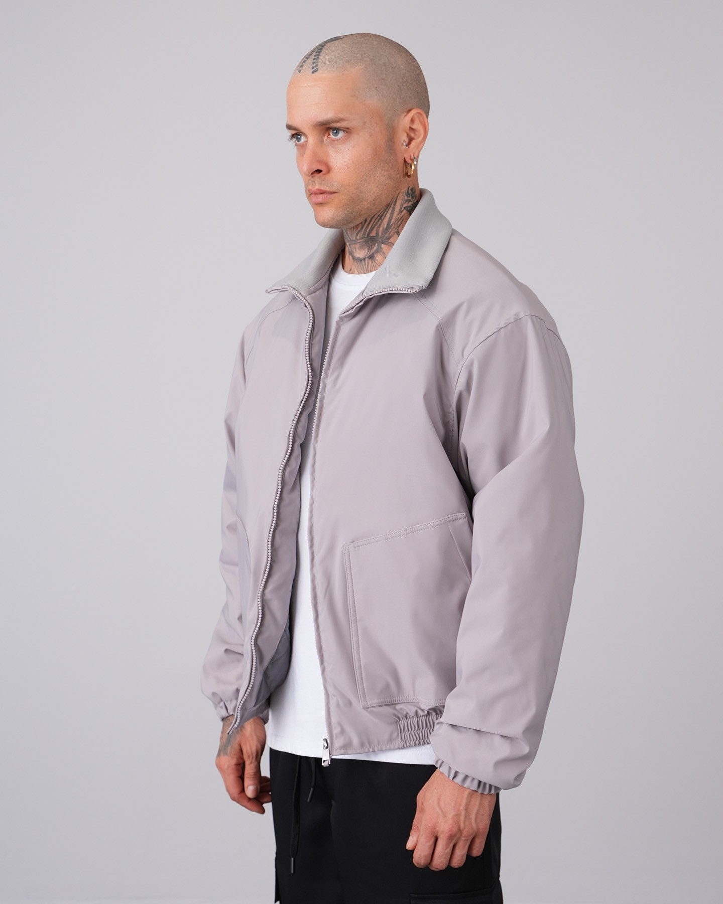 Eiffel Regular Fit Bomber Coat - gray