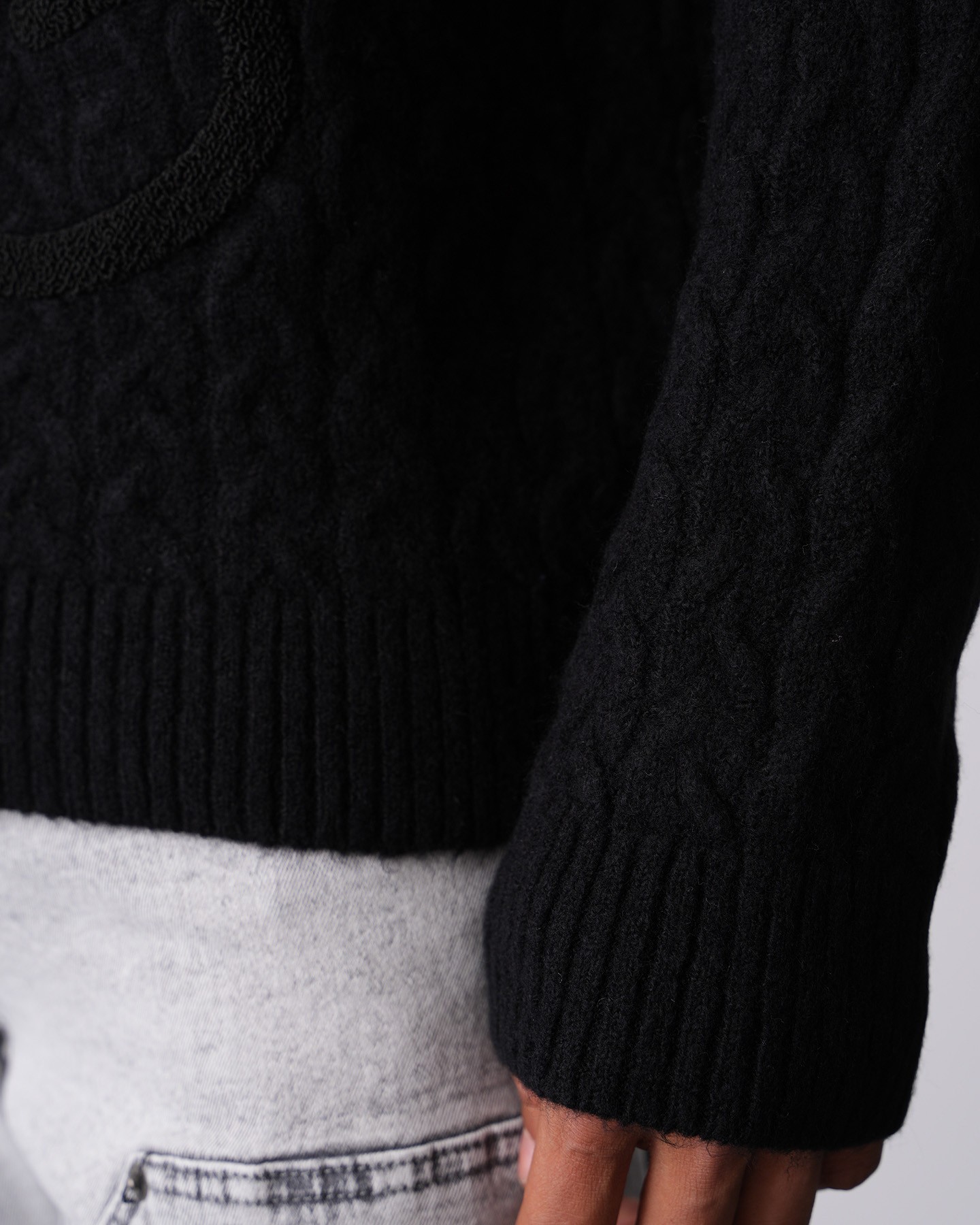 Love Knitted Knitwear Sweater - black