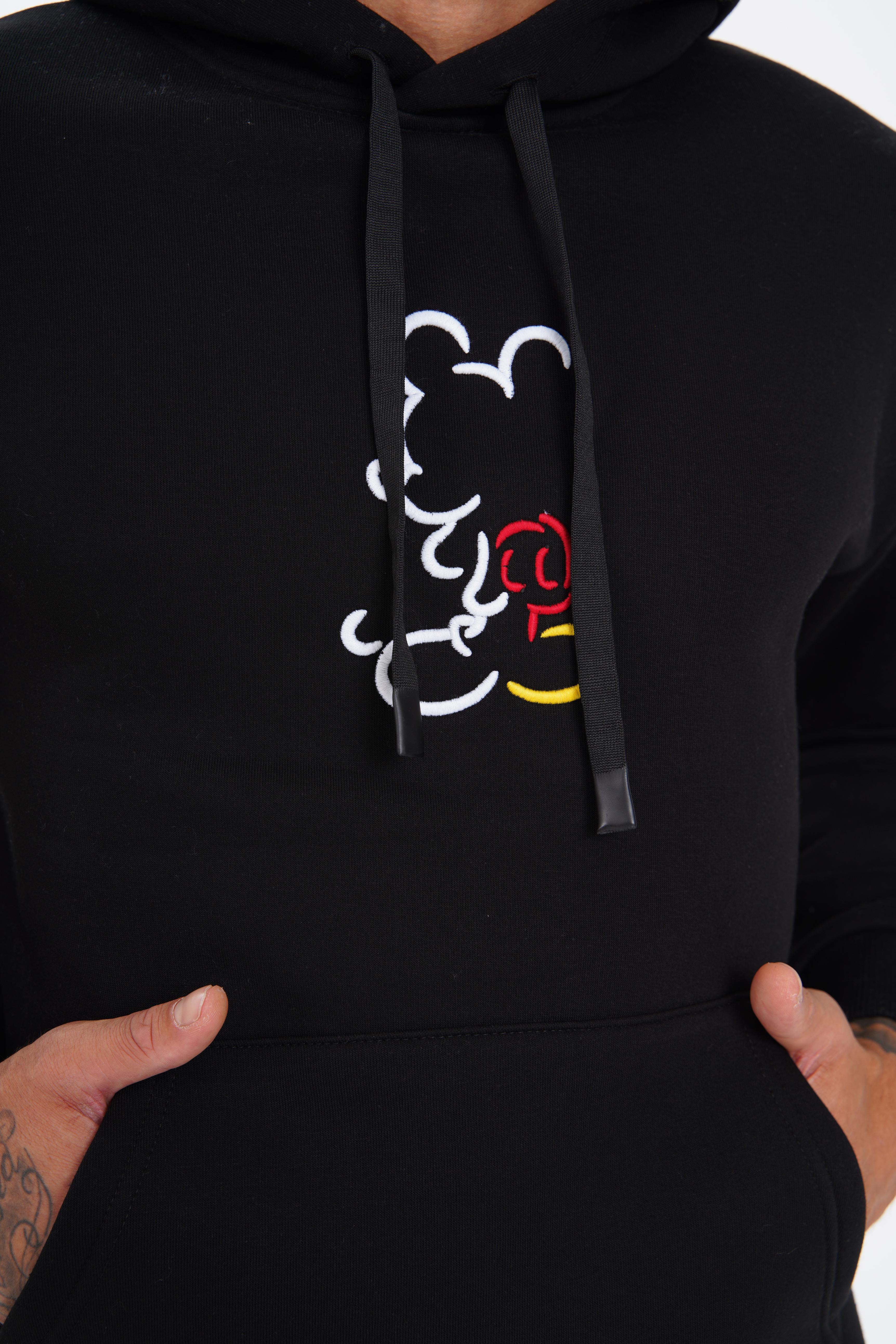 Sudadera con capucha bordada de Mickey