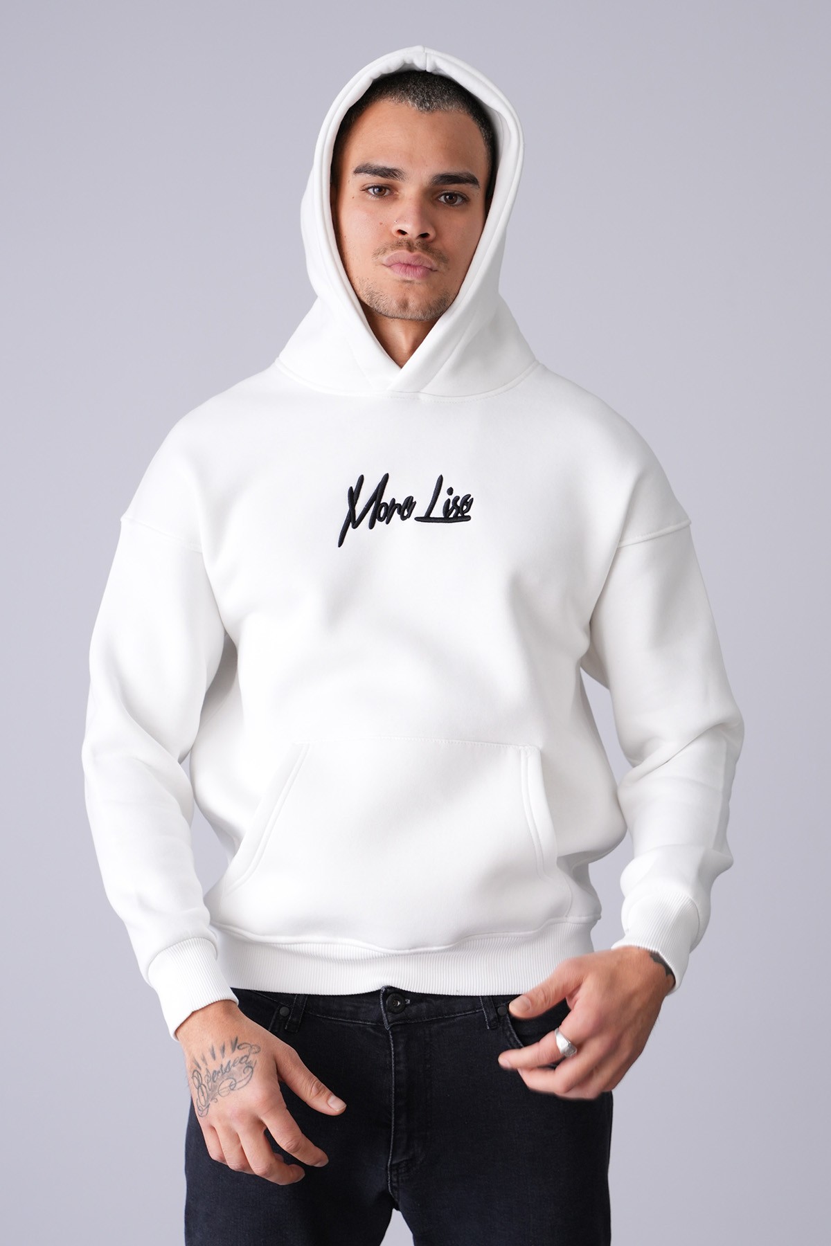 Mona Lisa Hooded Sweatshirt - Ecru