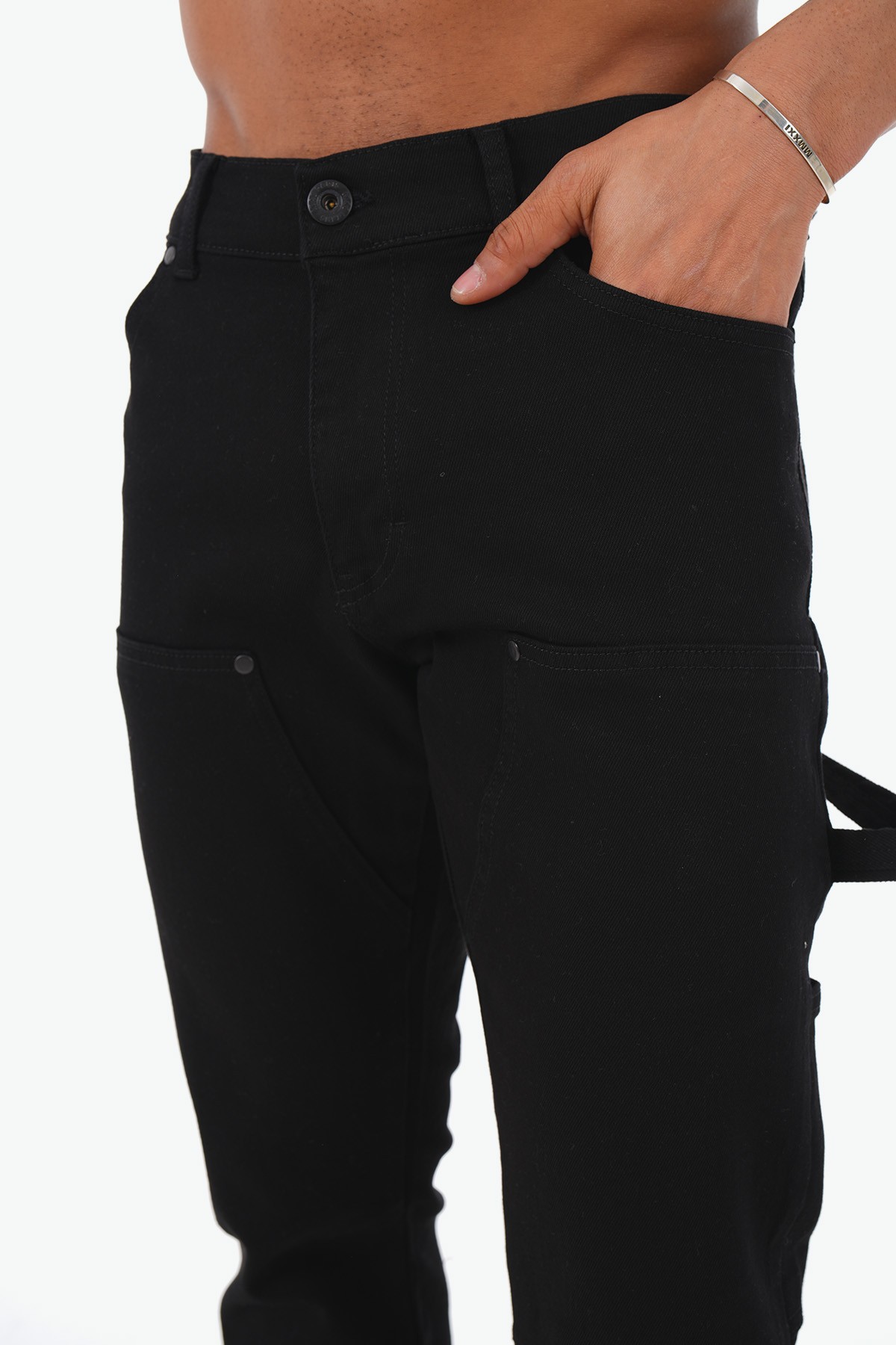 Yan Cep Detaylı Zipped Kot Pantolon