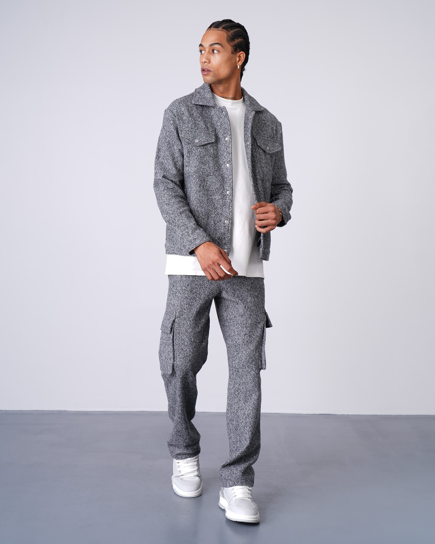 Regular Fit Jacket Trousers Set - anthracite