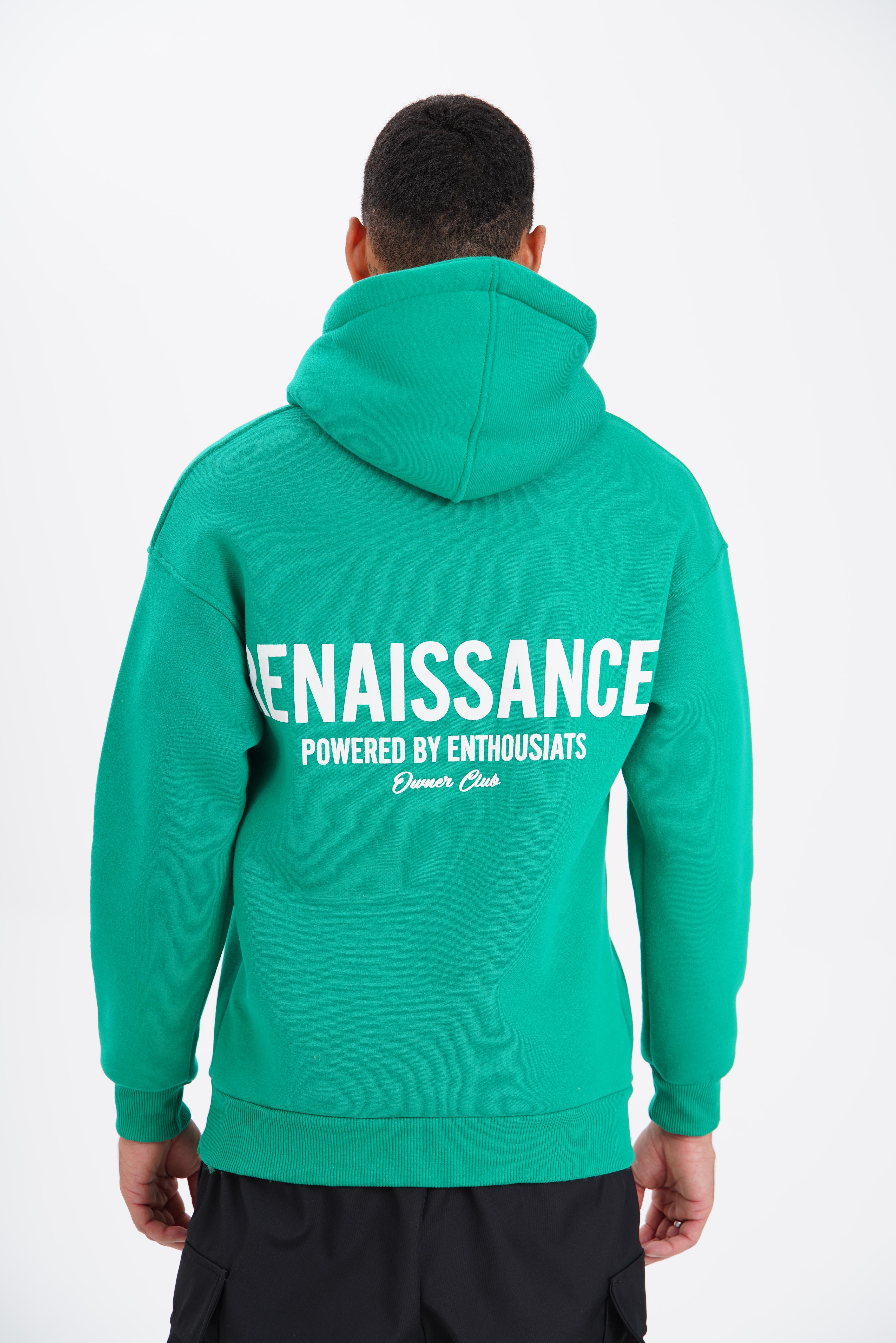 Renaissance Printed Hooded Sweatshirt - green