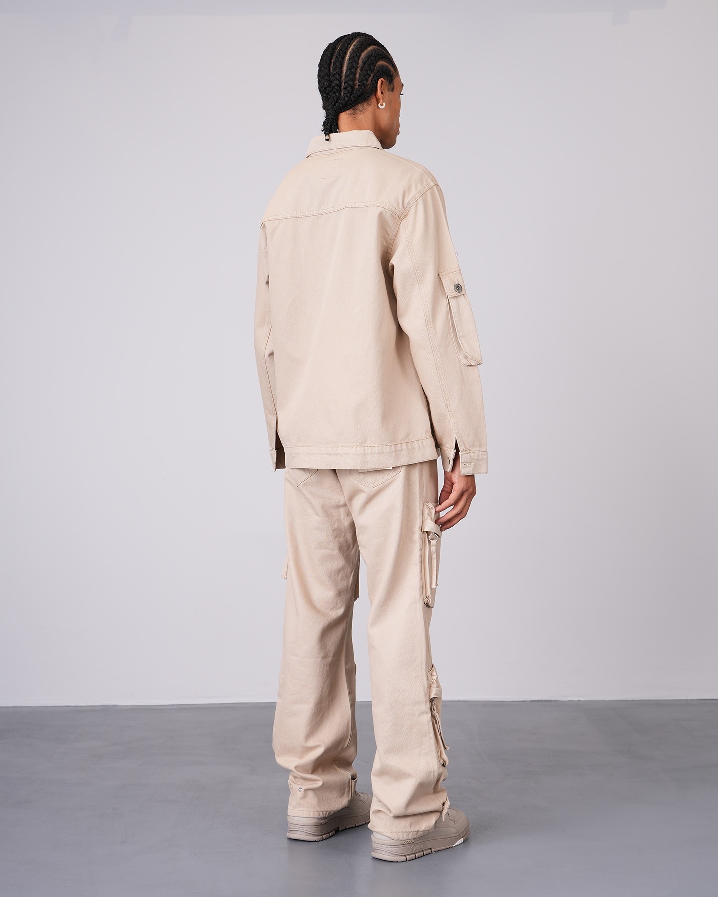 Regular Fit Jacket Trousers Set - Beige