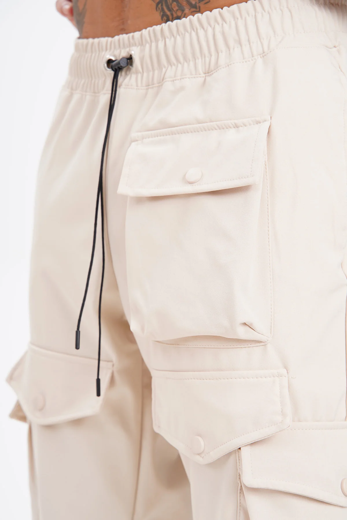 Beli Lastikli Çok Cepli Kargo Pantolon