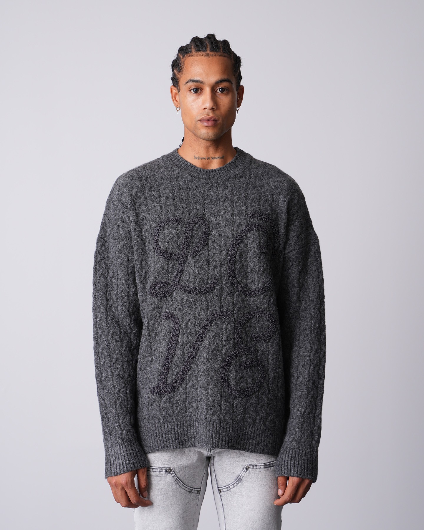 Love Knitted Knitwear Sweater - anthracite