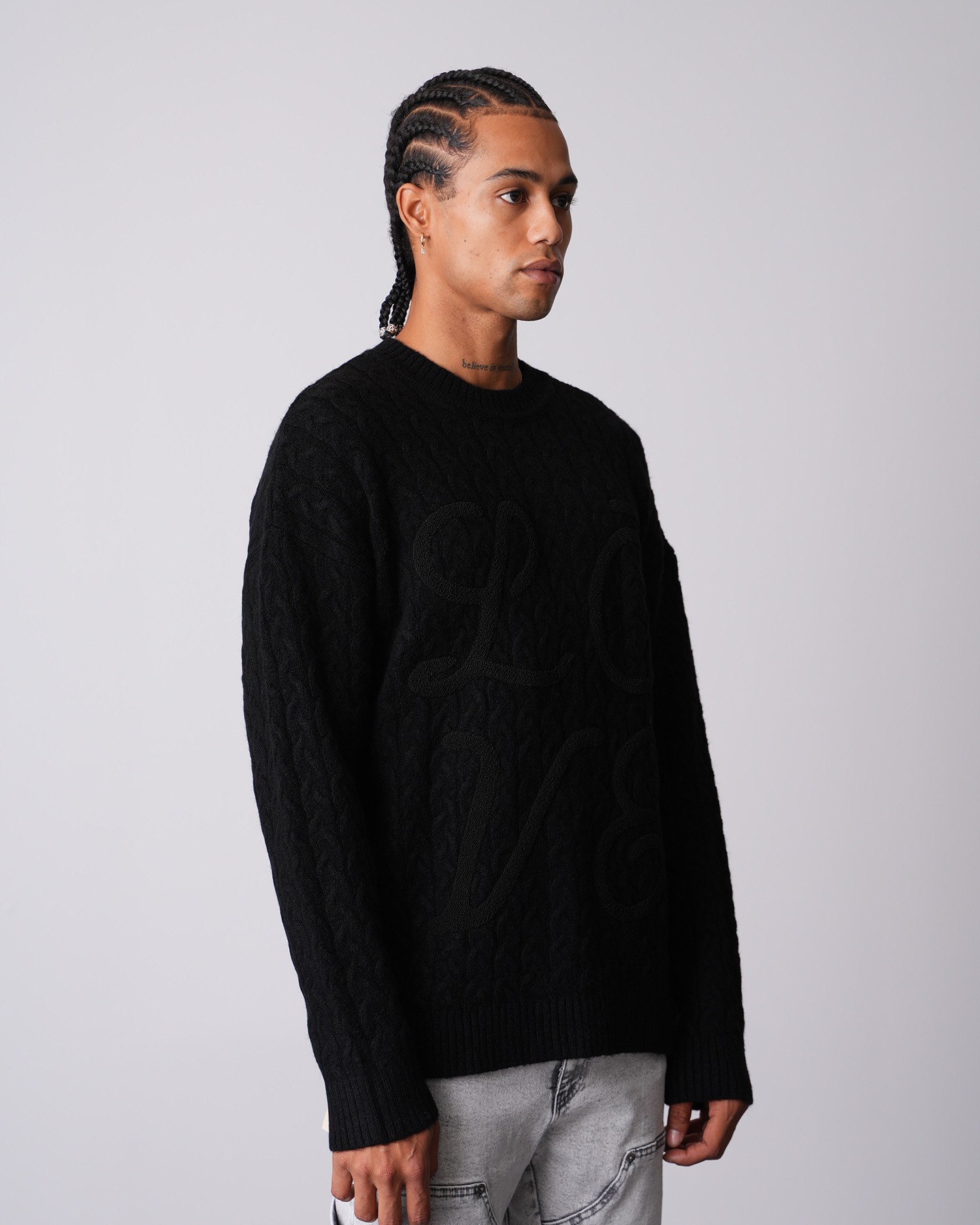 Love Knitted Knitwear Sweater - black