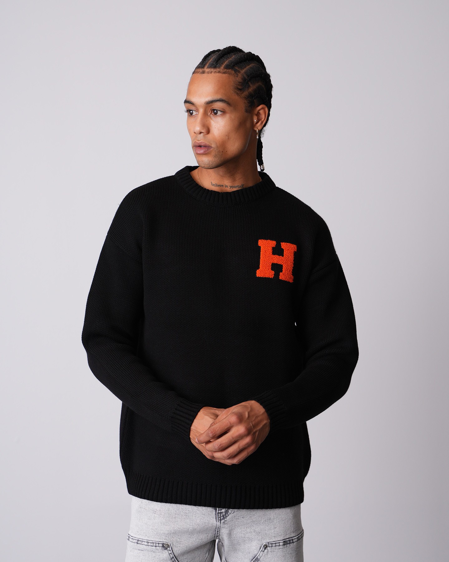 H Detailed Knitwear Sweater