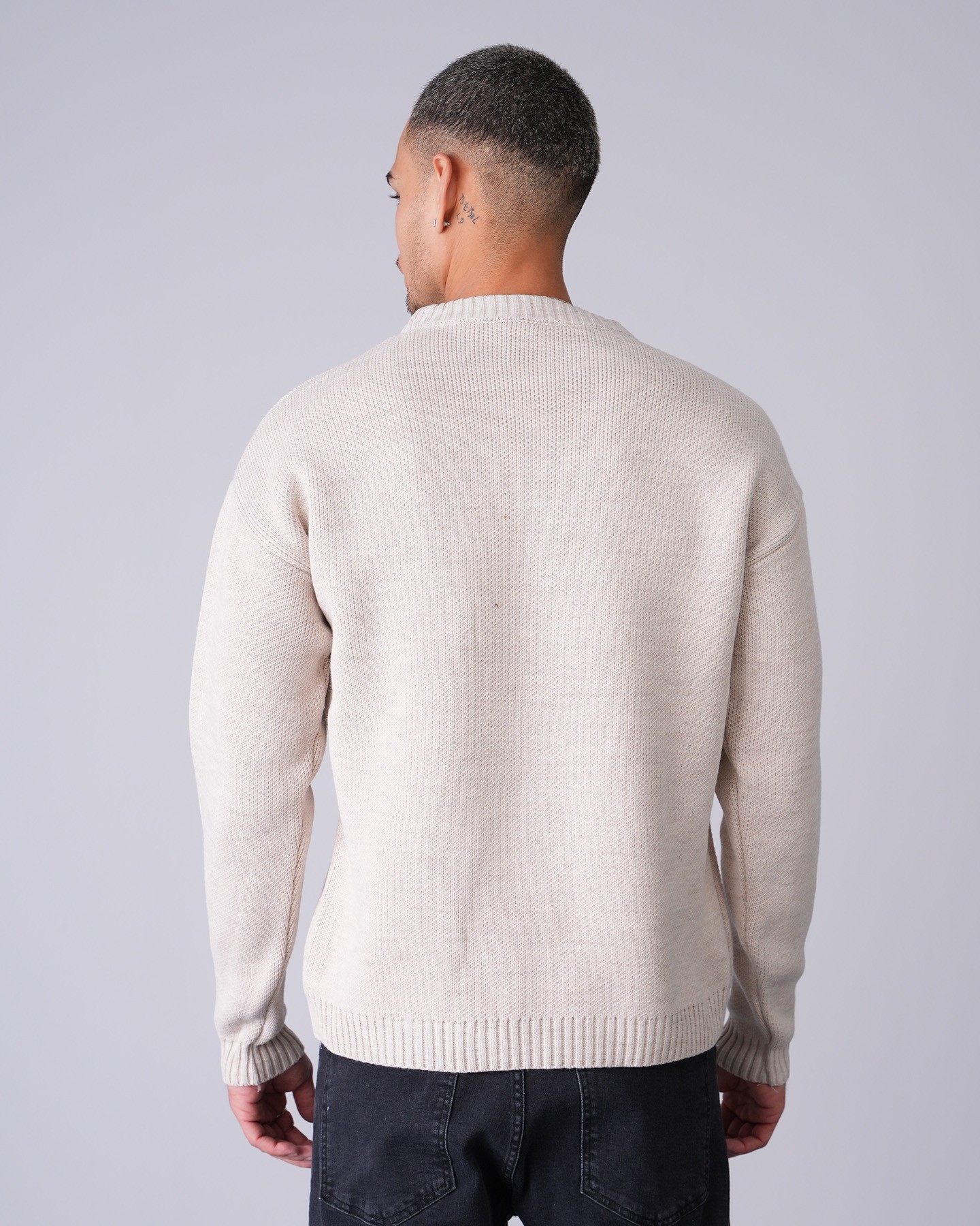 C Detailed Knitwear Sweater - Beige