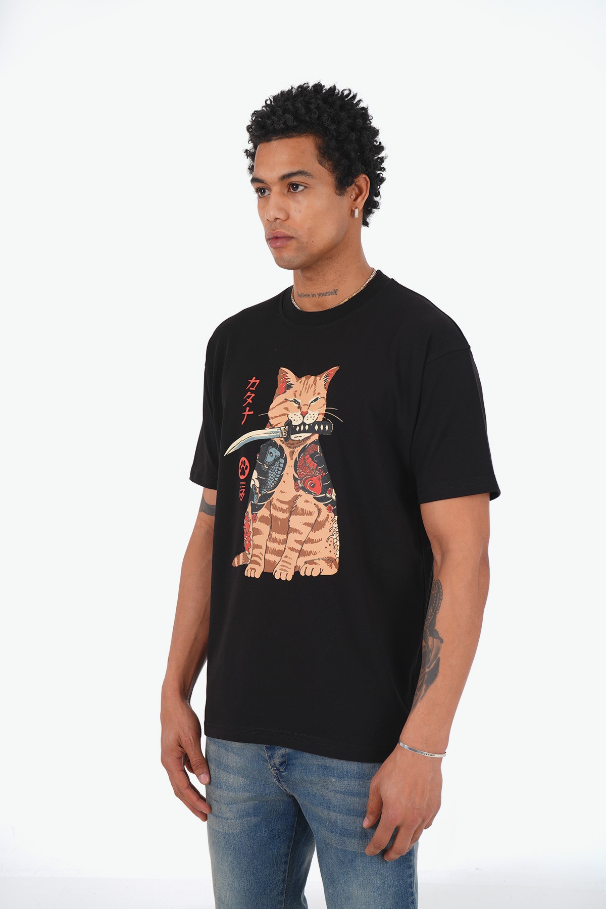Samuray Kedi Tişört