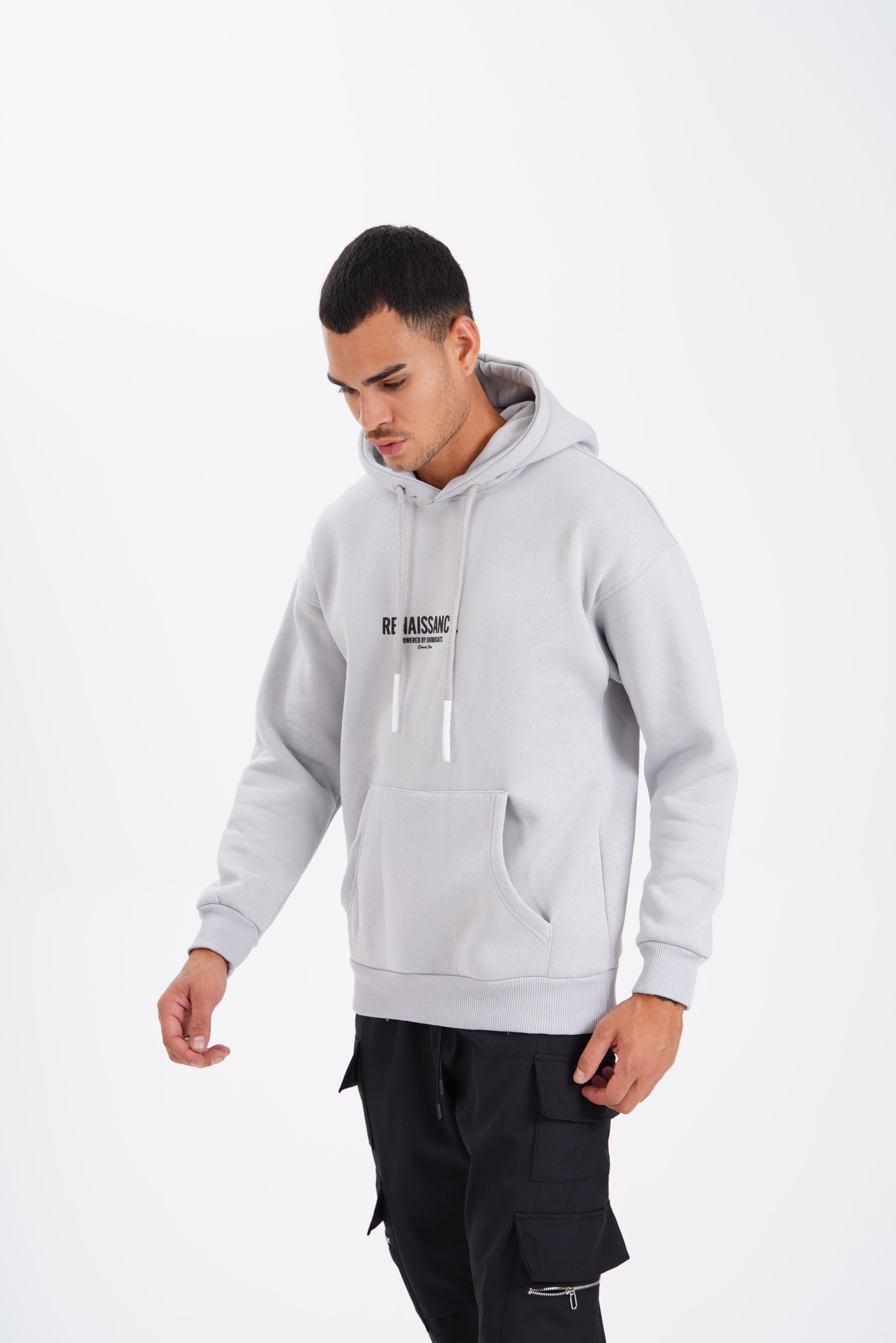 Renaissance Printed Hooded Sweatshirt - gray