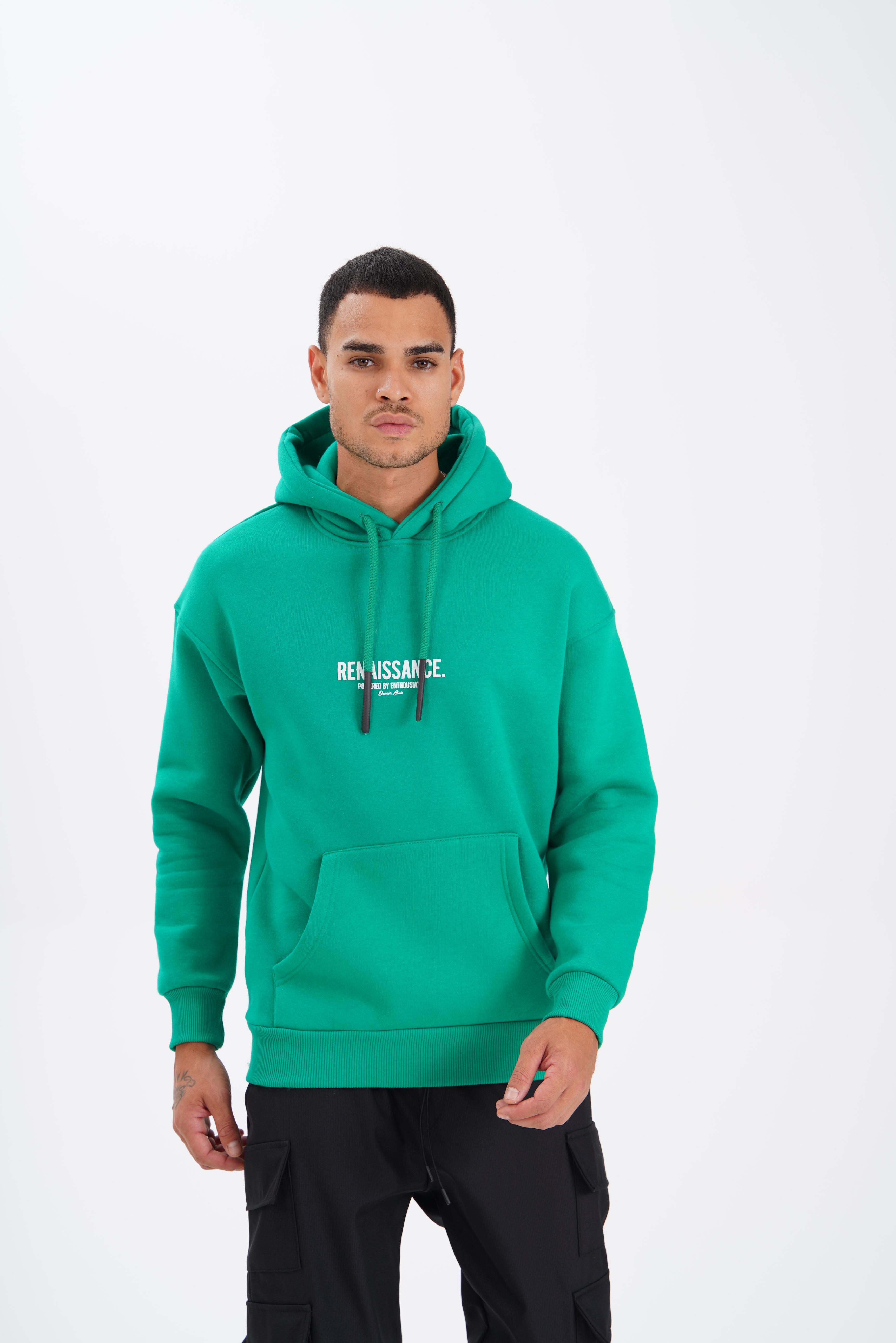 Renaissance Printed Hooded Sweatshirt - green