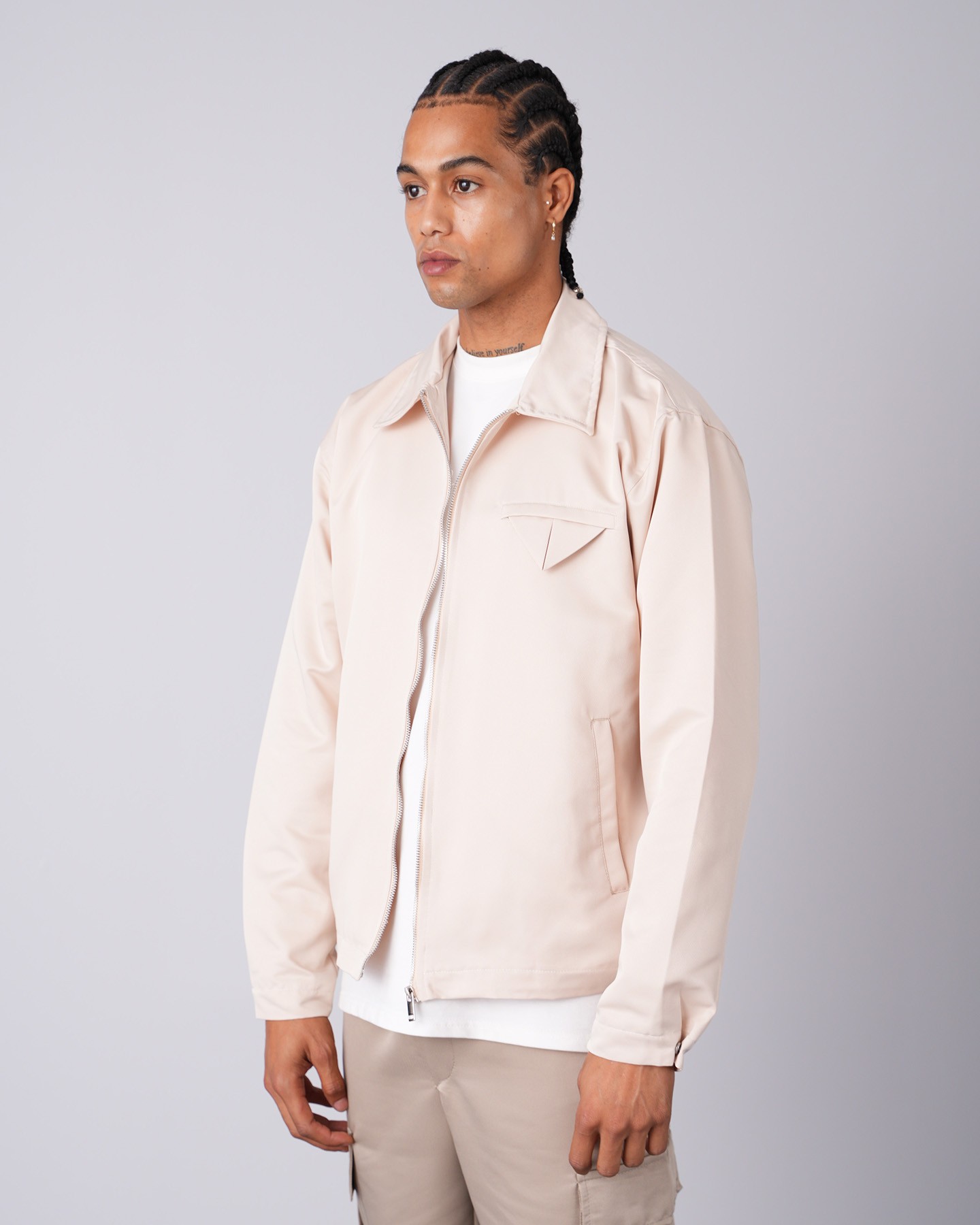 Lisbon Zipper Jacket - Beige