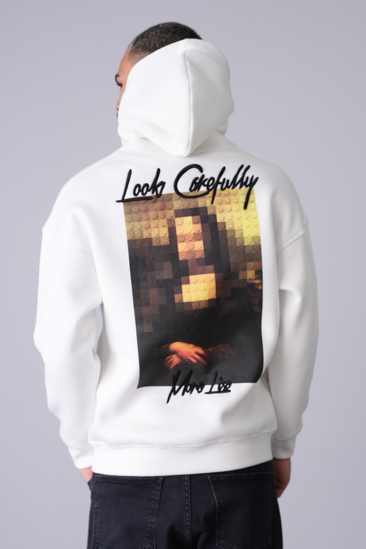 Mona Lisa Hooded Sweatshirt - Ecru