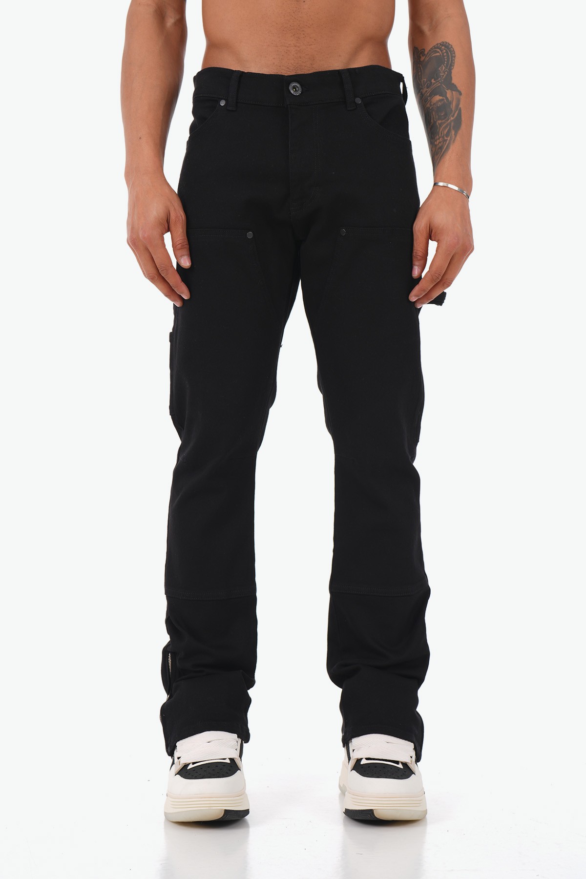Yan Cep Detaylı Zipped Kot Pantolon