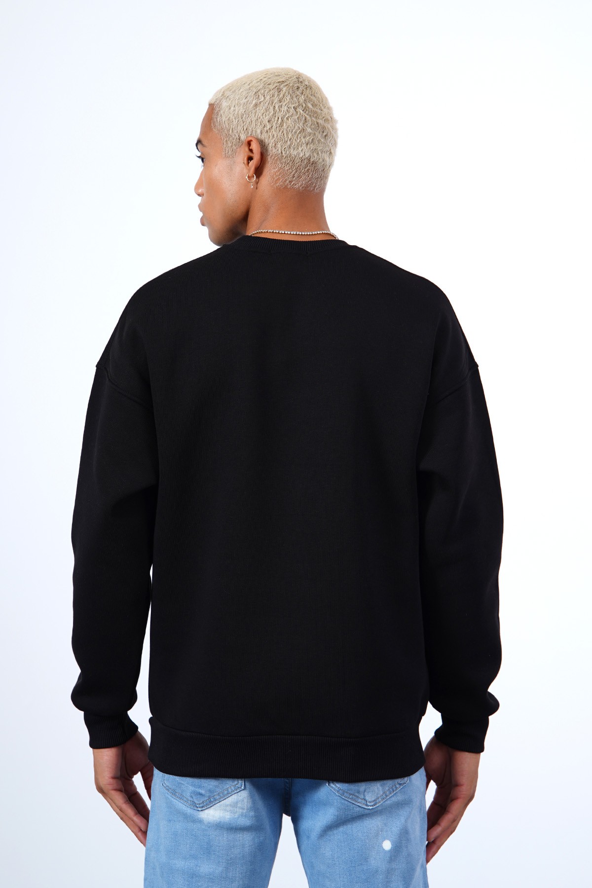 Fearless Embroidered Sweat - black