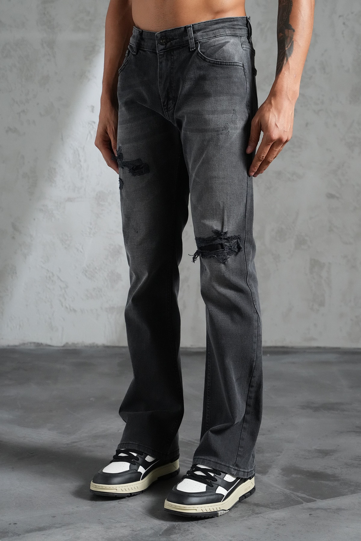 Regular Fit Flare Kot Pantolon