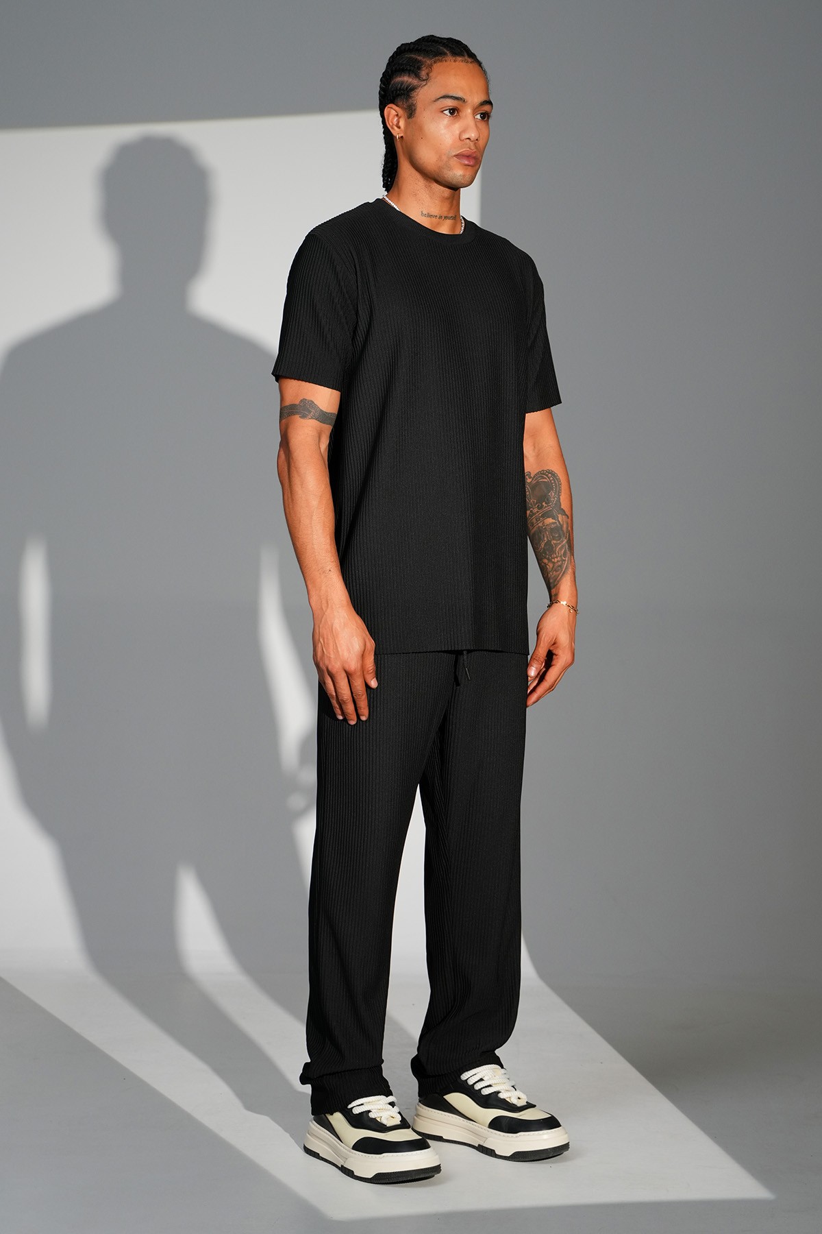 Fitilli Basic Tişört Pantolon Takım