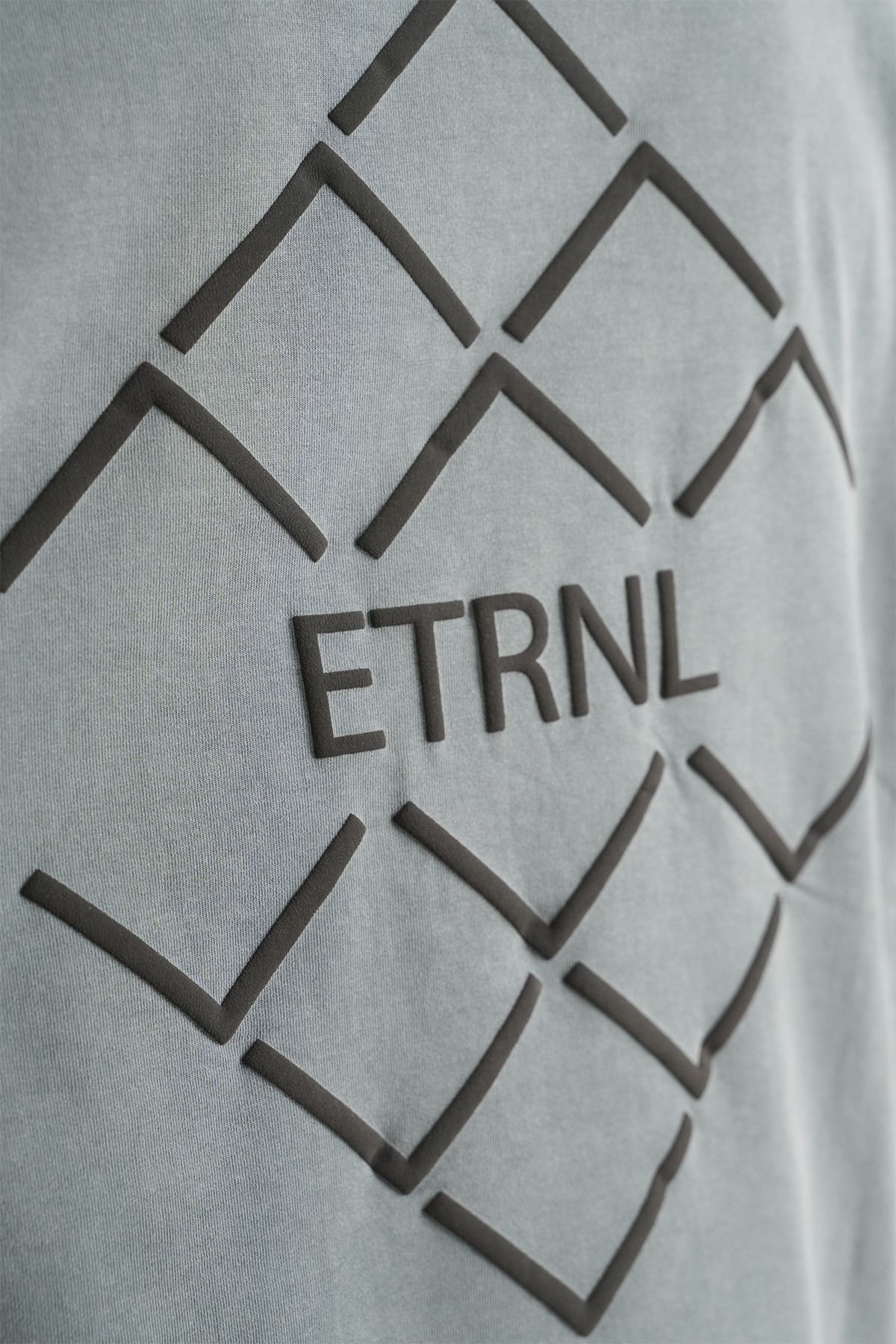 ETRNL Baskılı Oversize Tişört - gray