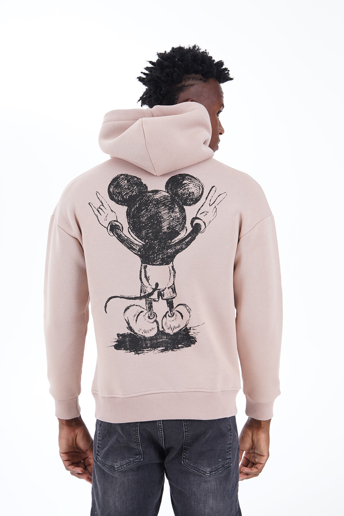 Usual Suspect Printed Hooded Sweatshirt - Beige