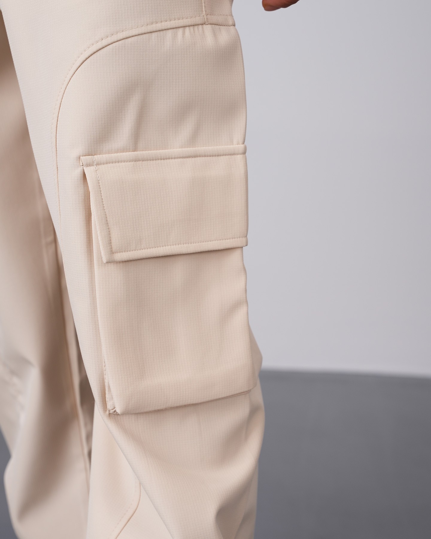 Regular Fit Zippered Jacket Trousers Set - Beige