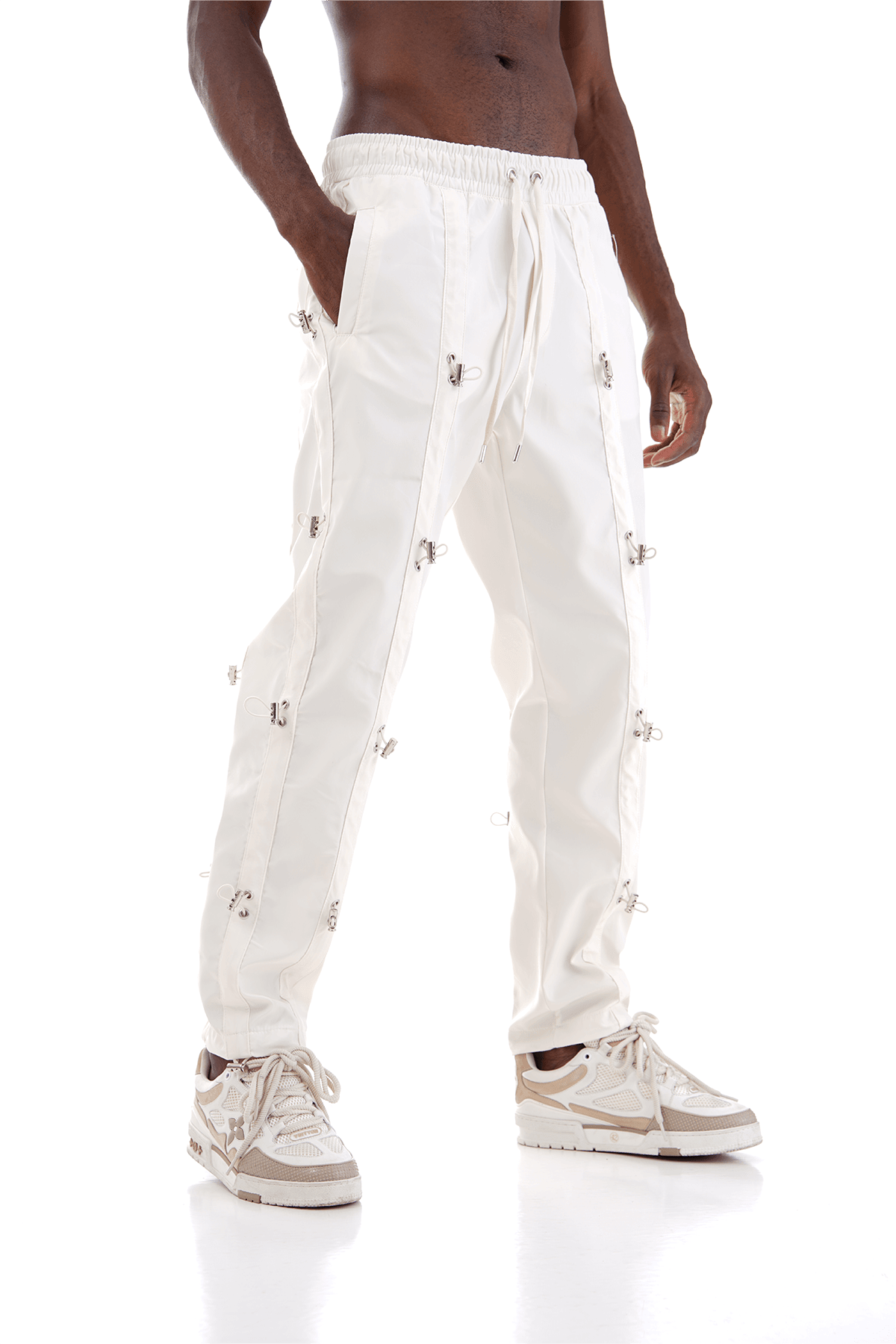 Elastic Waist Cargo Trousers with Elastic Detail